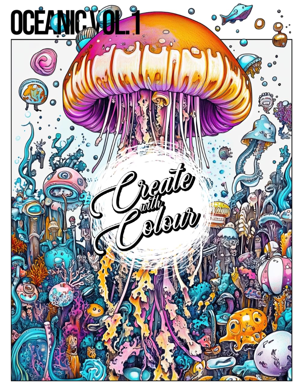 Oceanic Vol 1: A Colouring Journey into the Magical Depths of the Ocean for Relaxation and Creativity (Create with Colour)