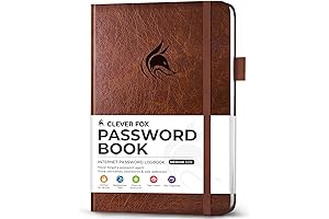 Clever Fox Password Keeper Book with Tabs - Large