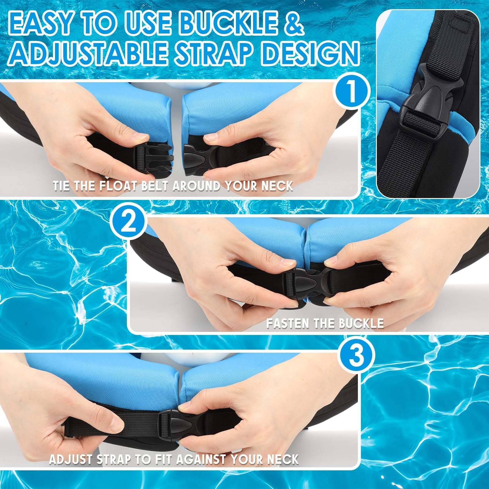 Collier De Natation, éQuipement De Natation Non Gonflable, SpéCialement ConçU pour Soutenir La TêTe Et La Nuque, Adapté à La Natation Et à L'Aquagym