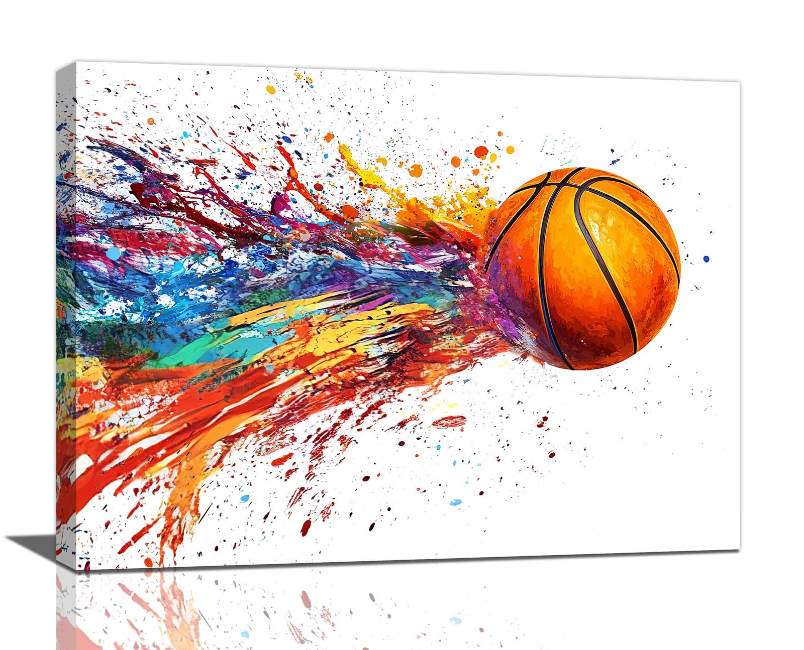 Funaluz Banksy Basketball Wall Art Colorful Sport Wall Decor Basketball Sports Pictures Street Graffiti Canvas Print Painting Artwork for Gym Living