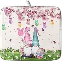 Vista 29 de Tapete de secado de platos con diseño de pájaro rojo de Feliz Navidad, absorbente y de secado rápido, protector para encimera de cocina, 18 x 24