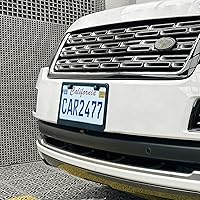 Vista 4 de 2PCS Matte Black License Plate Frames, 2 Holes Solid Rust-Proof Stainless Steel License Plate Holder, Lengnoyp Universal Car License Plate Cover for