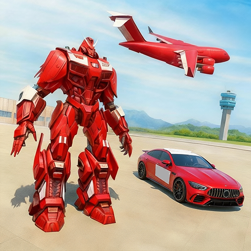 Roboterauto-Transformations-Autotransportspiel