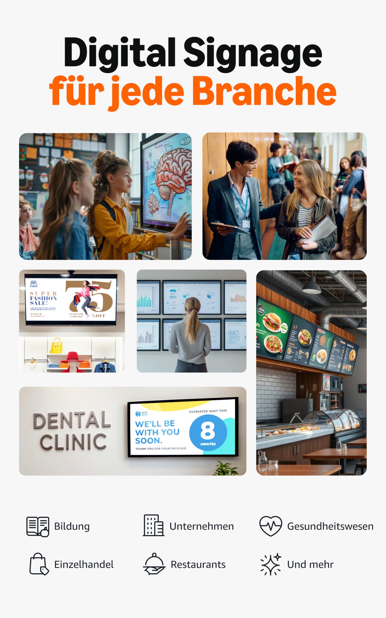 Amazon Signage Stick – Professioneller Digital Signage Media Player mit 4K-Unterstützung – Für Unternehmen jeder Größe, einfache Einrichtung mit kostenloser mobiler App und CMS-Kompatibilität
