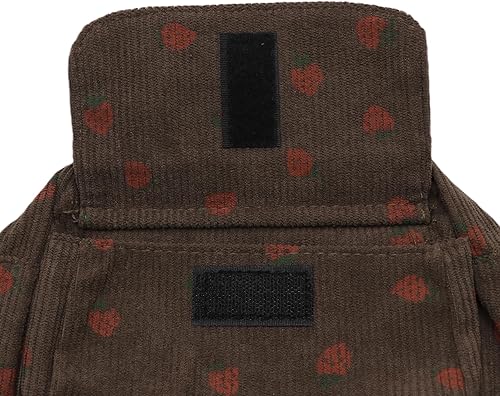 Miniatura 42 de Bolso cruzado de pana de fresa para mujeres y niñas, bonito bolso de mano con diseño de fresa, bolso de mensajero pequeño, bolso de hombro