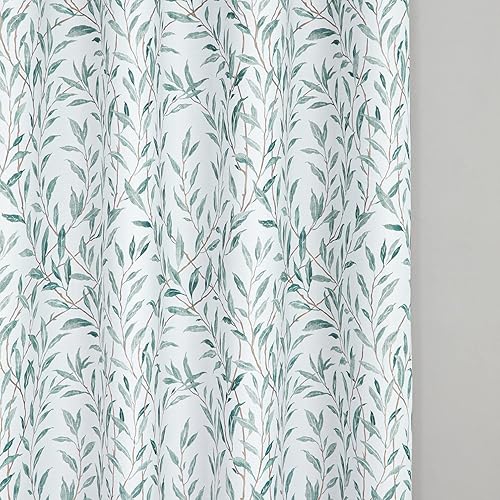 Leeva Cortinas 80% opacas para dormitorio, estilo rústico, lino texturizado, tratamiento de ventana para granja, 2 paneles con ojales en la parte