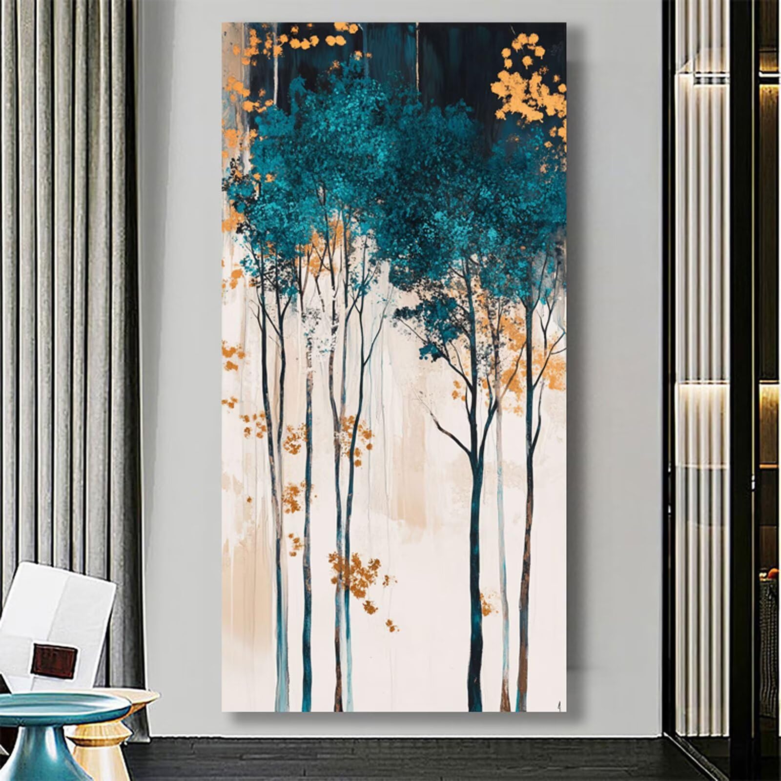Astratto Dipingere con i Numeri Albero Dipingere con i Numeri Adulti con Telaio 100x200cm,DIY Olio Painting by Numbers Kit,Vernice Acrilica Pennelli Decora la Casa Ragazze Principianti Regalo LE-1409