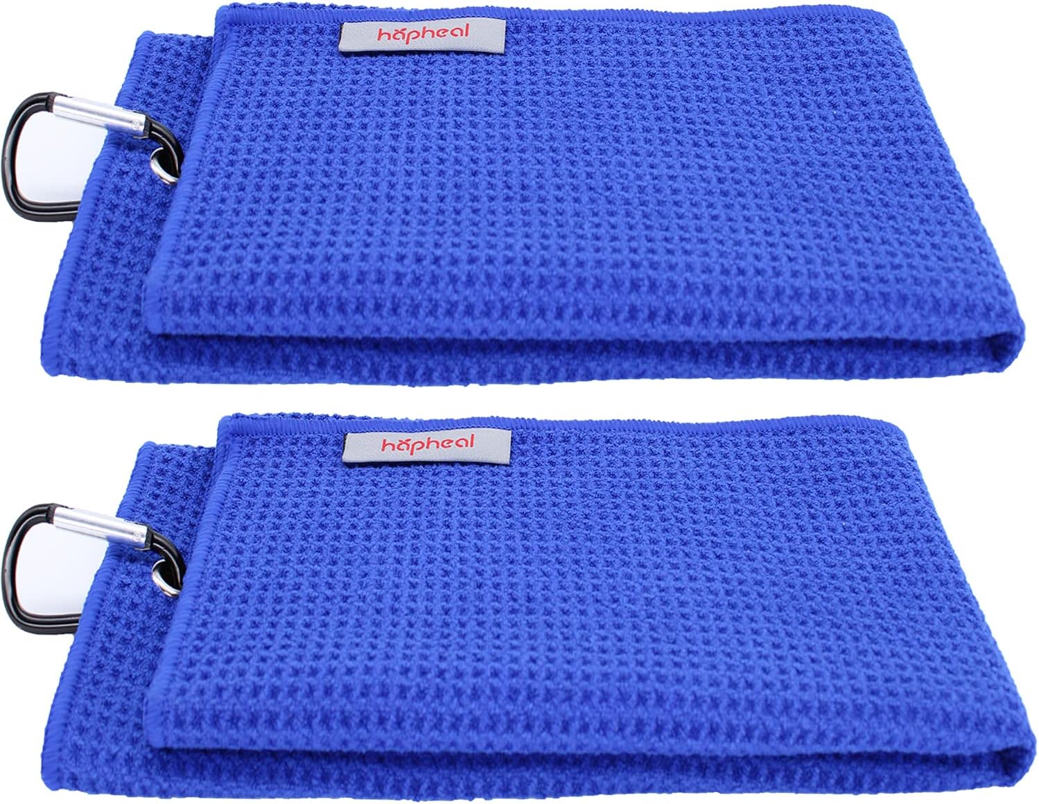 haphealgolf Golf Towel Set-Golf Towels for Golf Bags with Clip for Men and Women,16" x 21" Microfiber Waffle, Tri-fold,Funny Golf Towel Kit for Gift (1Pack-Blue Towel) : Everything Else