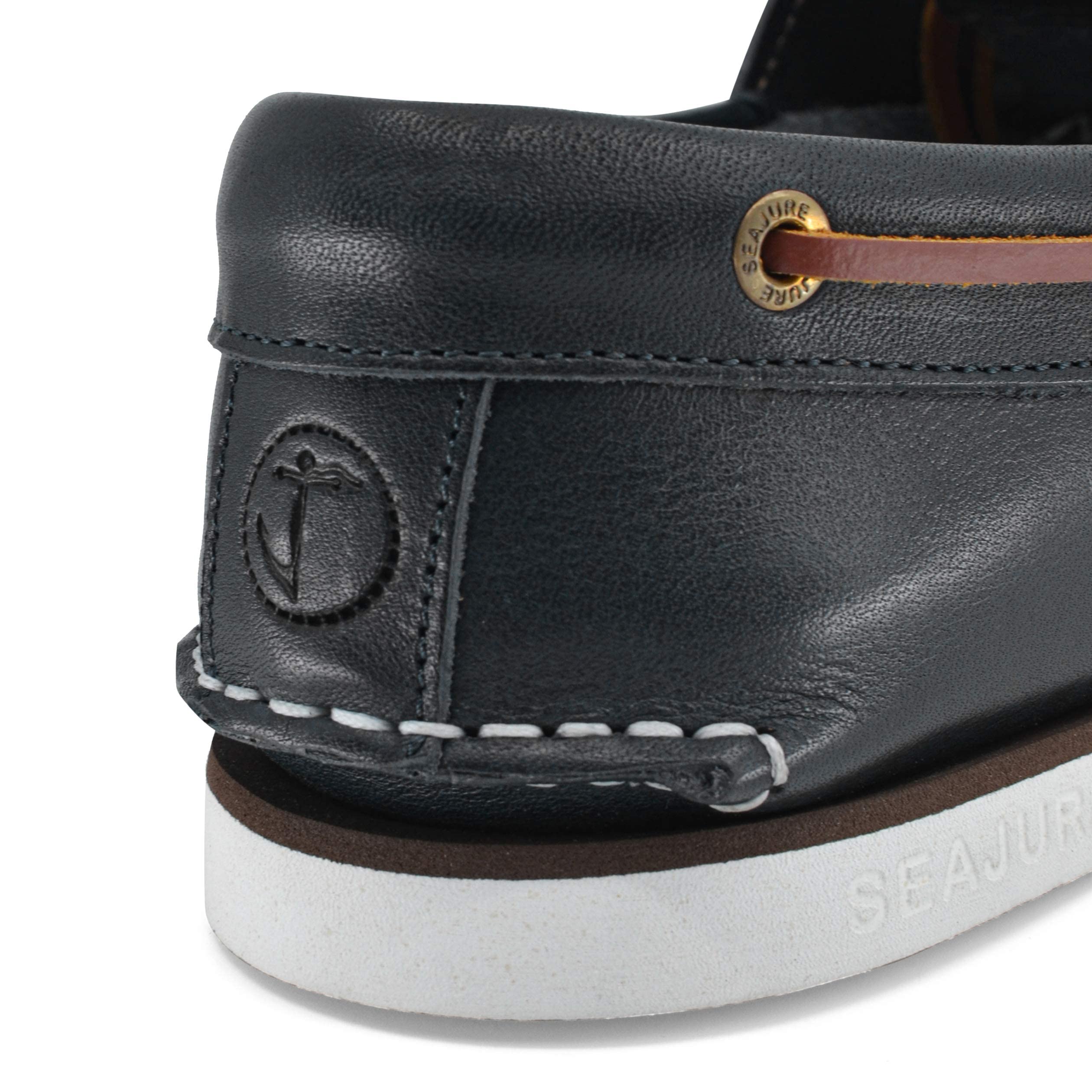 Seajure Herren Bootsschuhe Zlatni marineblaues Leder