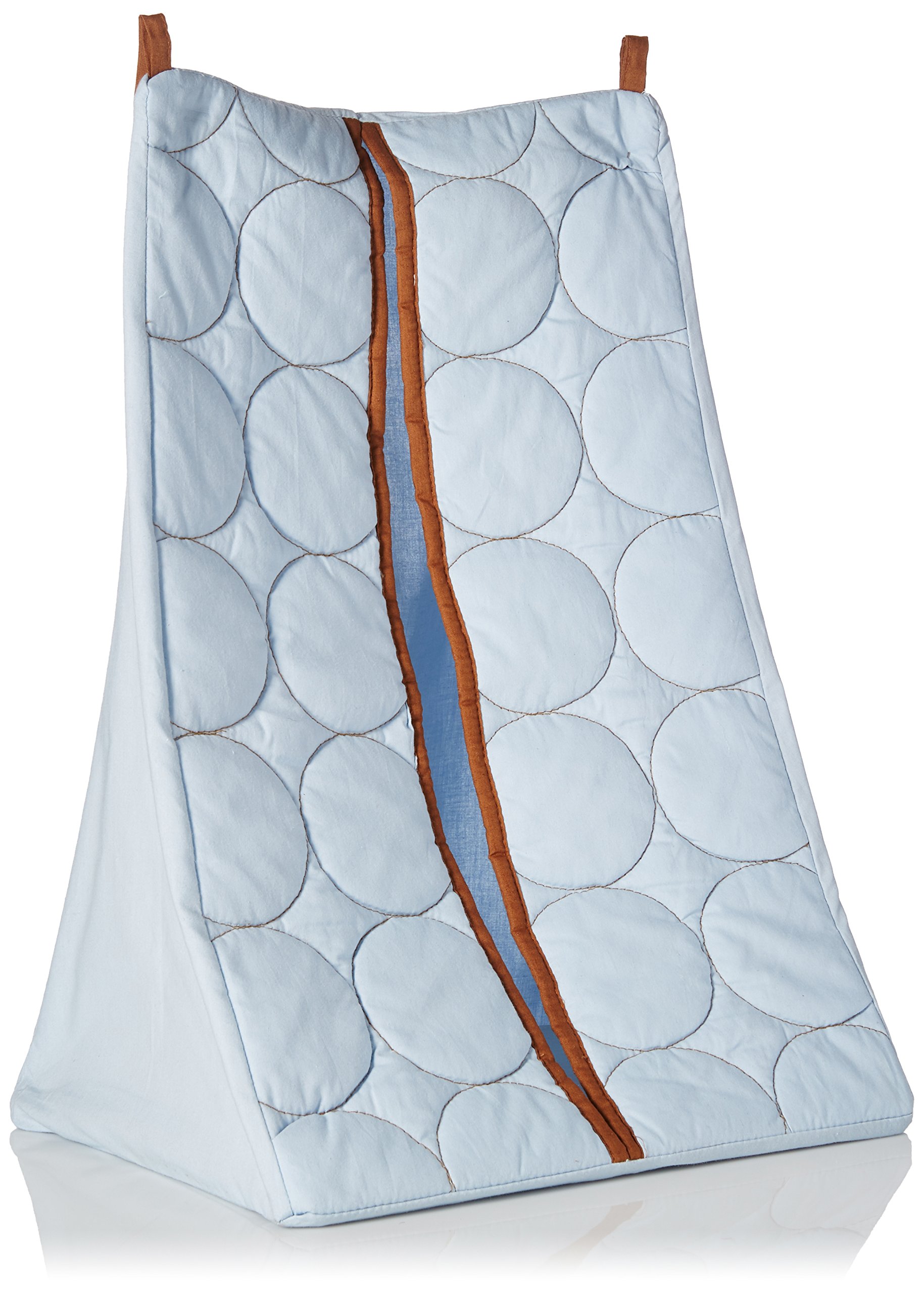 Bacati Quilted Circles Blue and Chocolate Diaper stcker-image-35