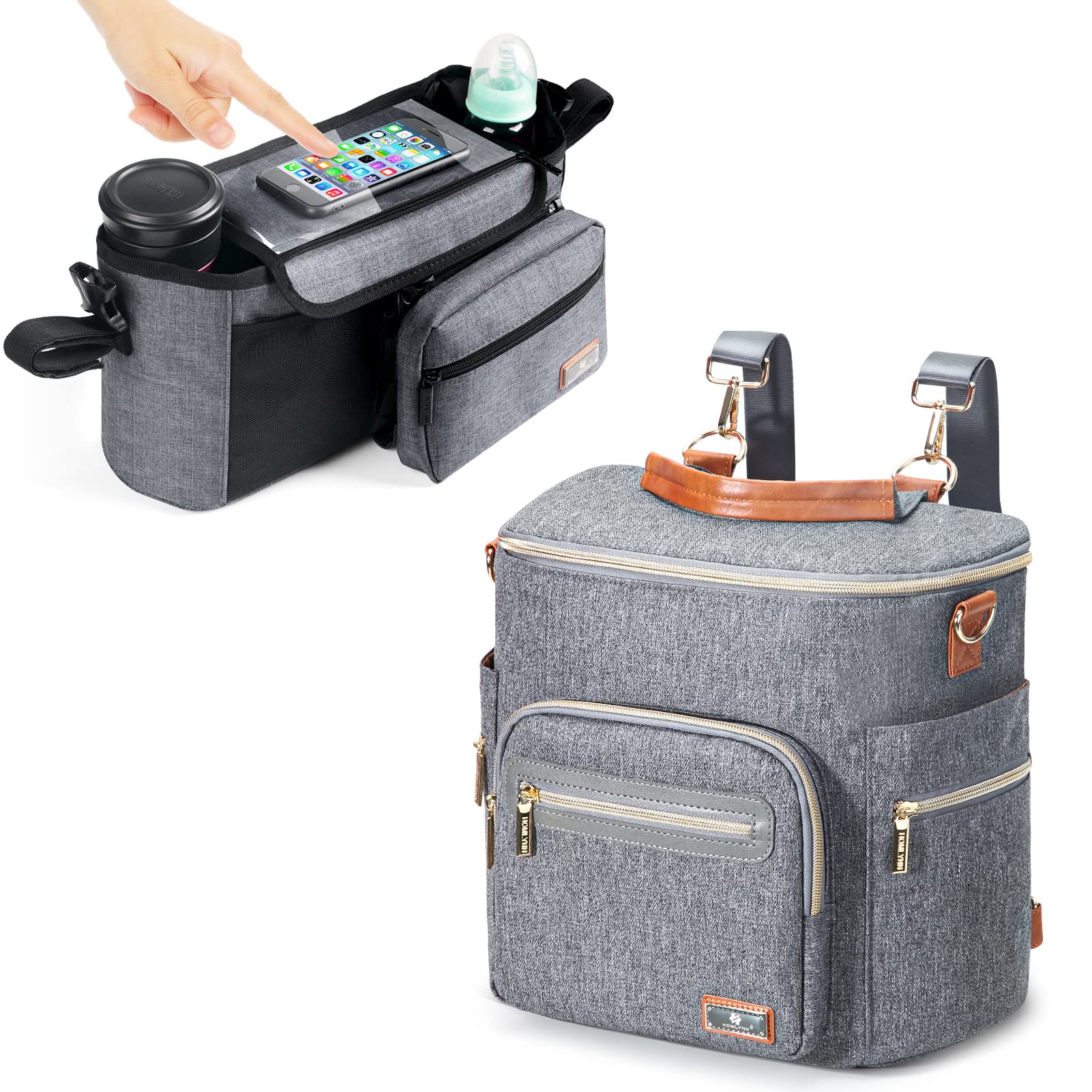 Vanleestar Changing Bag Backpack and Stroller Organizer, Large Diaper Backpack Multipurpose Baby Bag is the Perfect addition to Mom and Dad's Stylish Backpack for Weekend Trips