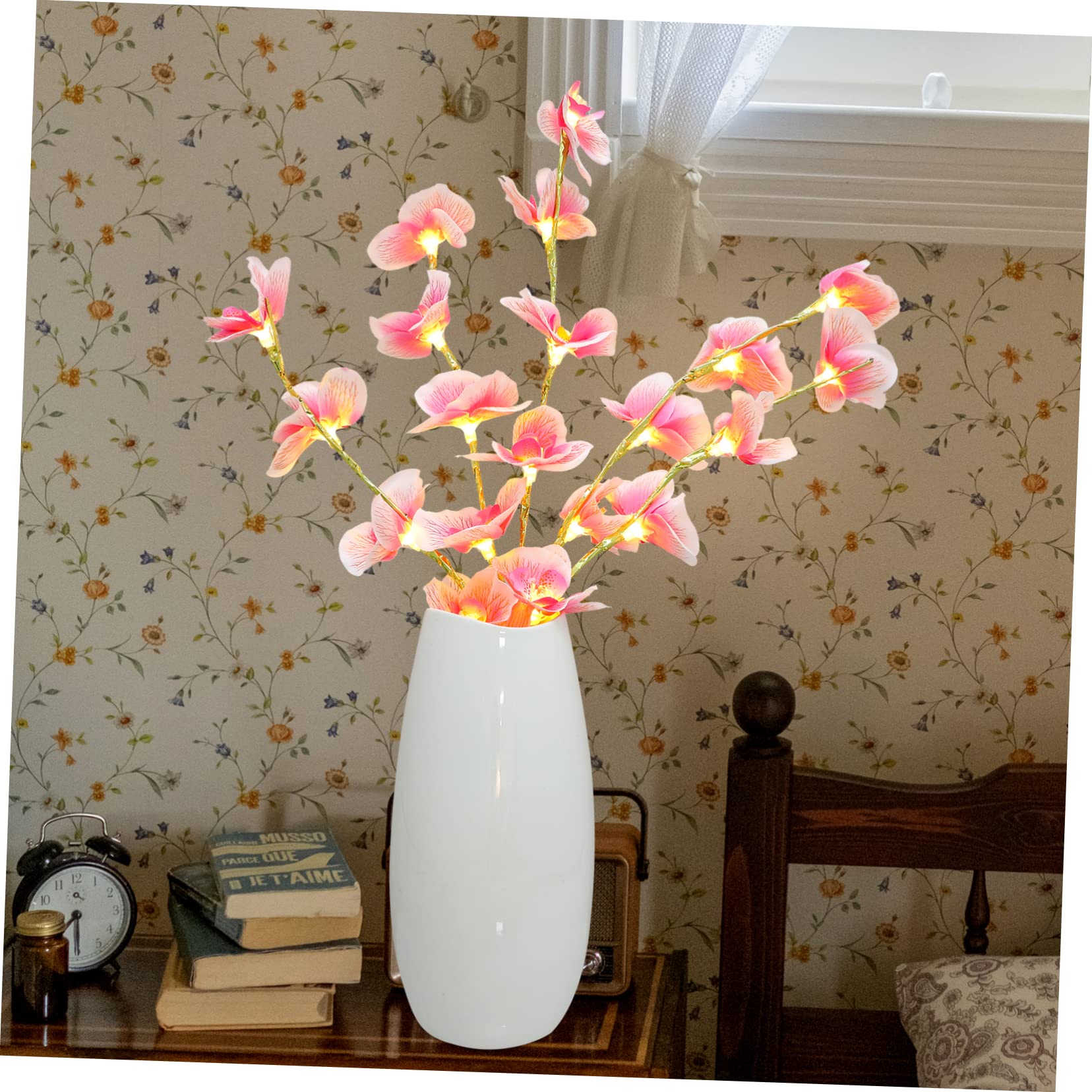 PRETYZOOM Creative Decorative Lamp with Phalaenopsis Branches Elegant LED Night Light for Bedroom Wedding and Home Decor Chic Flower Light for Parties and Nighttime Ambiance