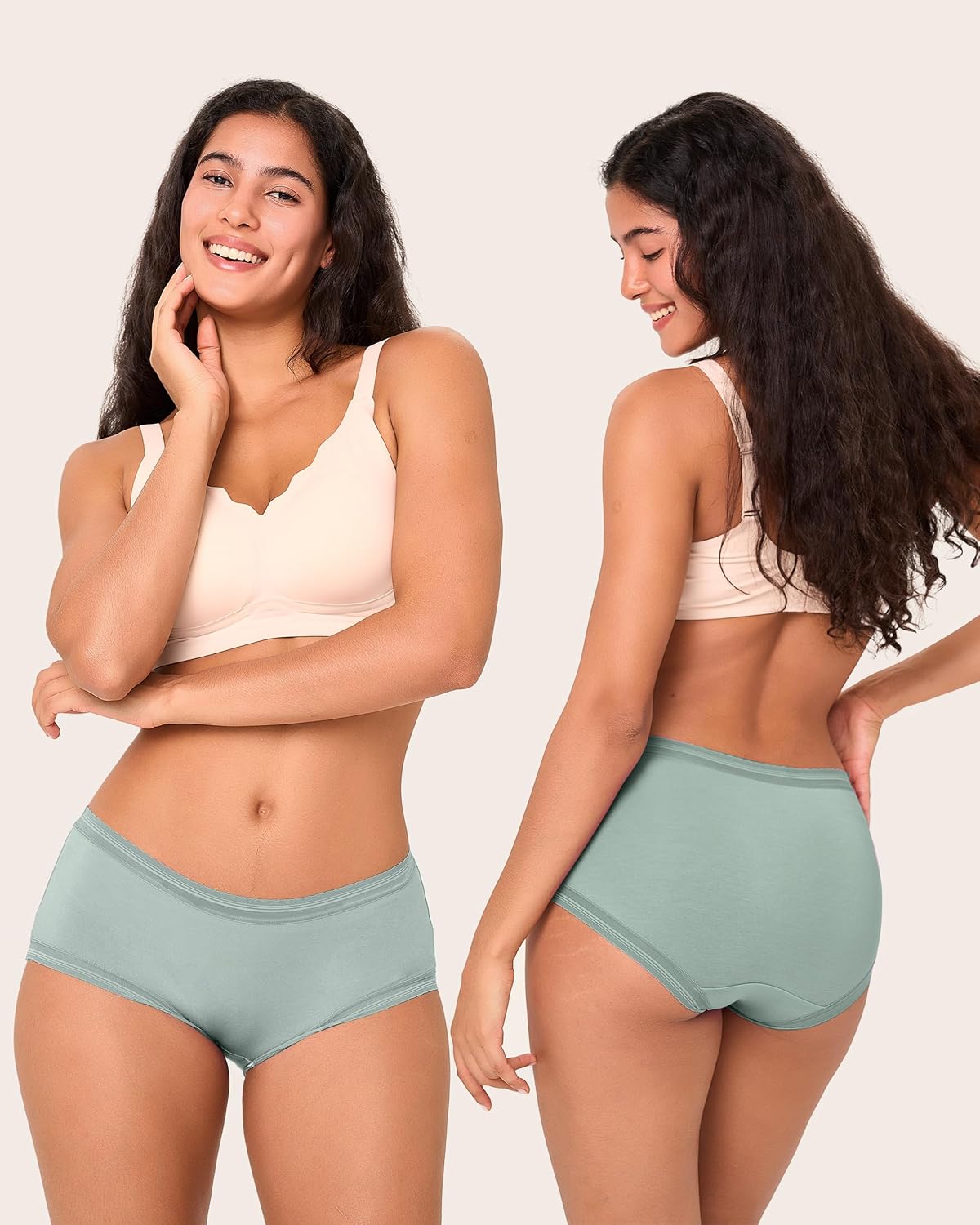 BAMBOO COOL Women's Underwear Soft Panties for Women Full Coverage Ladies Underpants Full Coverage Briefs，6 Pack - Image 3