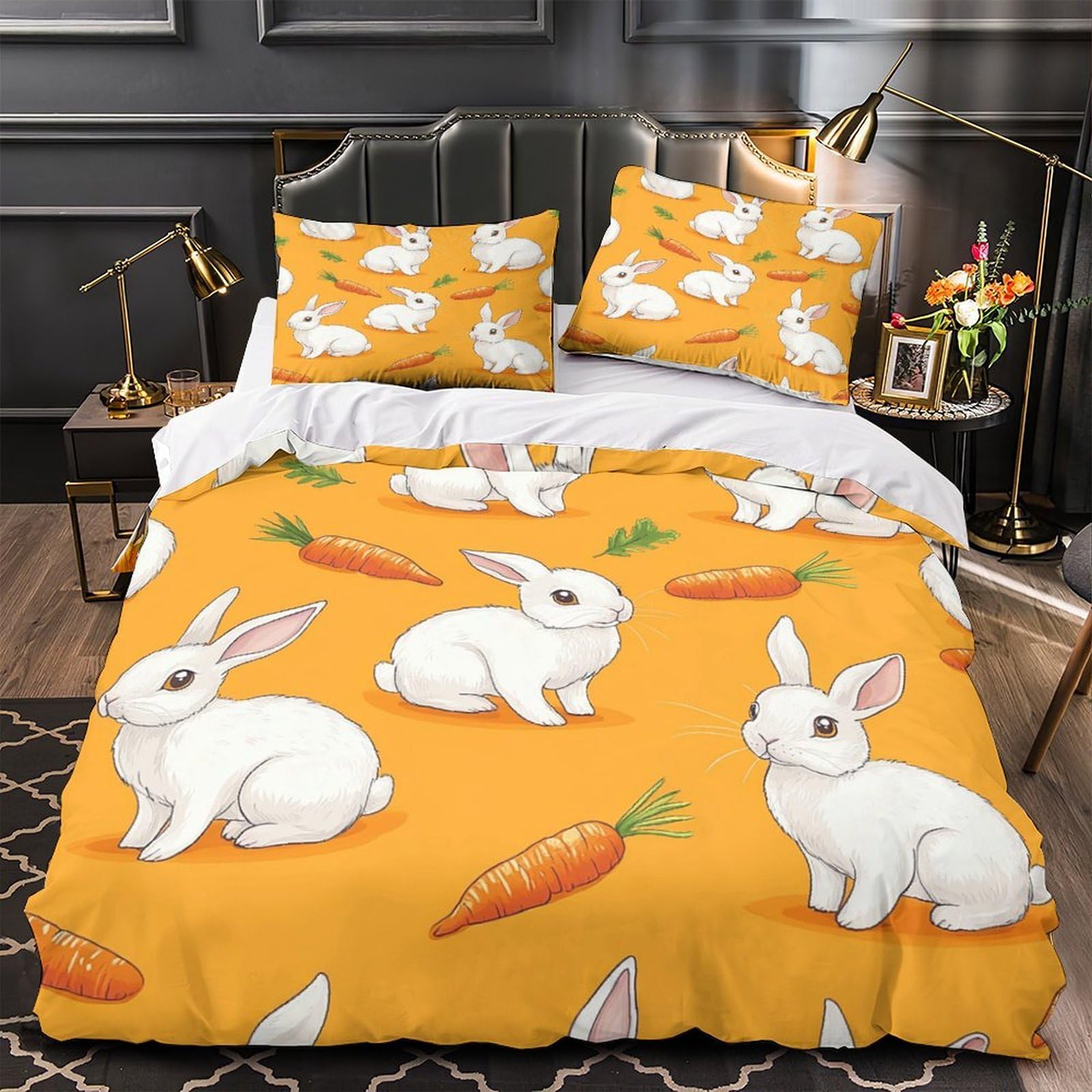 Housse de couette lapin de Pâques pour chambre d'ado et enfant