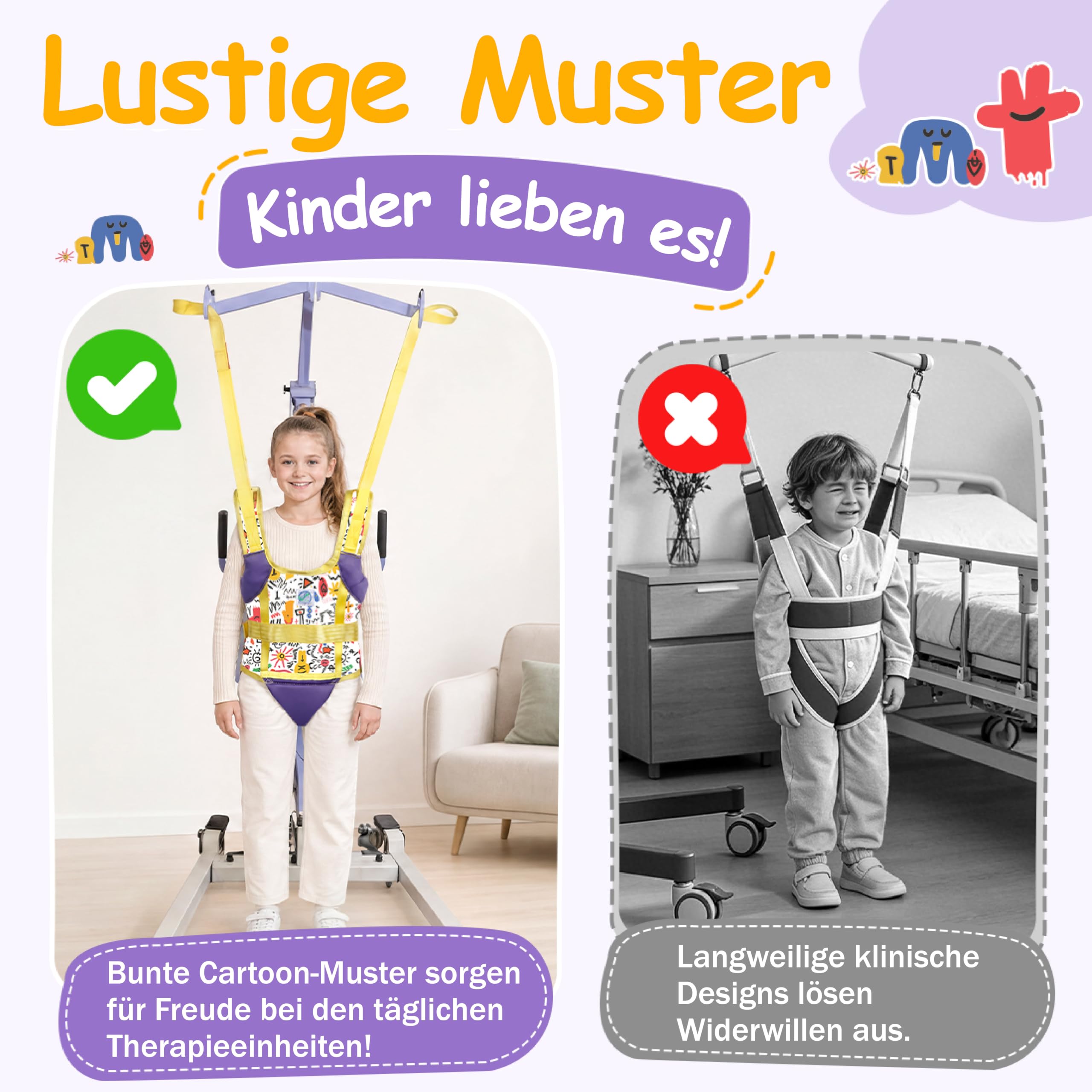 Hebe-Schlinge für Patienten, geeignet zum Gehtraining bei Kindern