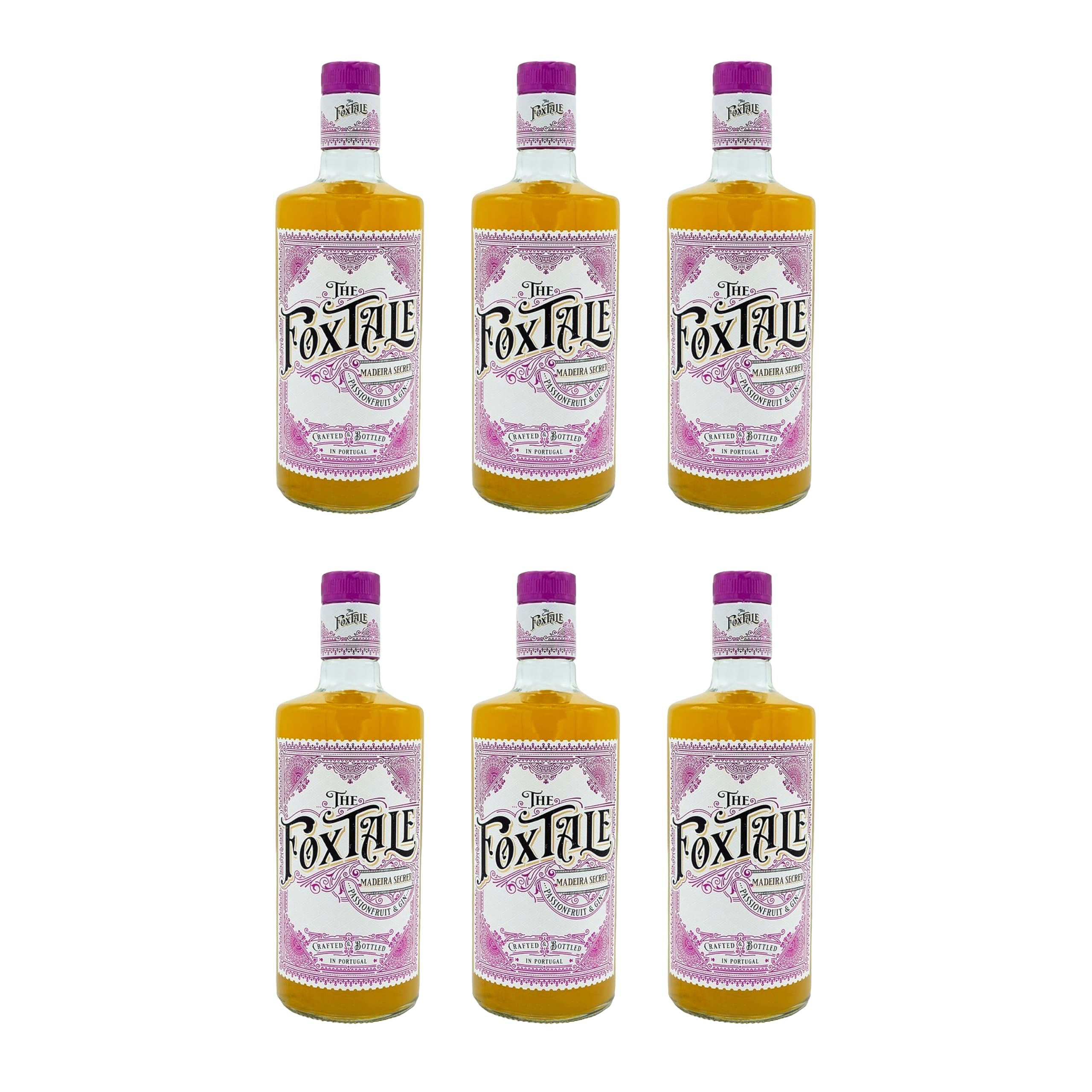 Gin The Foxtale Fruta de la Pasión destilado premium selección gourmet – 6 Botellas x 70 cl