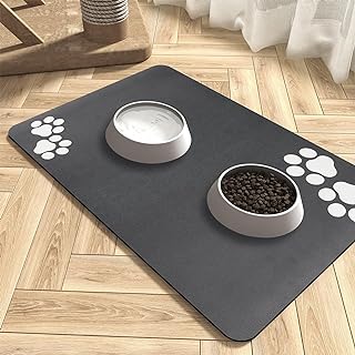 Napfunterlage Hund Katzen Futternapf Unterlage: 60 x 40 cm rutschfeste Hundenapf Unterlage Katzennapf Fressnapf Futtermatte - Saugfähige Schnelltrocknend Katzenmatte Futter Matte Katzenfutter
