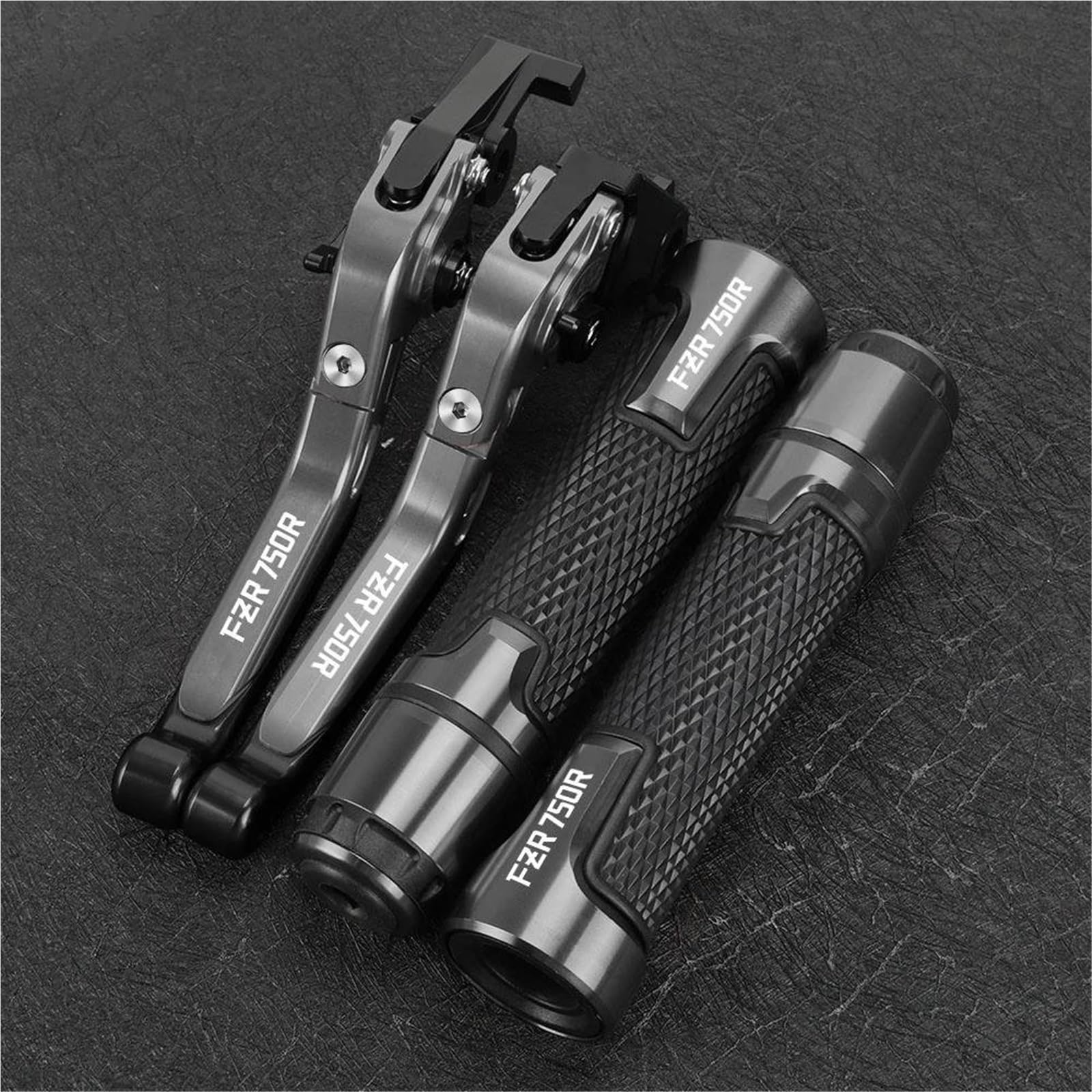 GQUIKGW Replace Brake Clutch Levers Motorcycle Parts Handles Adjustable Folding Extendable for Y-AMAHA for Genesis FZR750R 1987-1998(Black1)