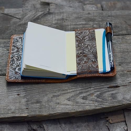 Miniatura 3 de JJNUSA Funda de cuero compatible con Moleskine Pocket de 3.5 x 5.5 pulgadas, A6, funda de cuero para cuaderno de viaje, funda de cuero envejecido