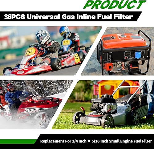 Miniatura 7 de 36 filtros universales de combustible en línea de gas de repuesto para motores pequeños de 14 pulgadas x 516 pulgadas, filtro de combustible