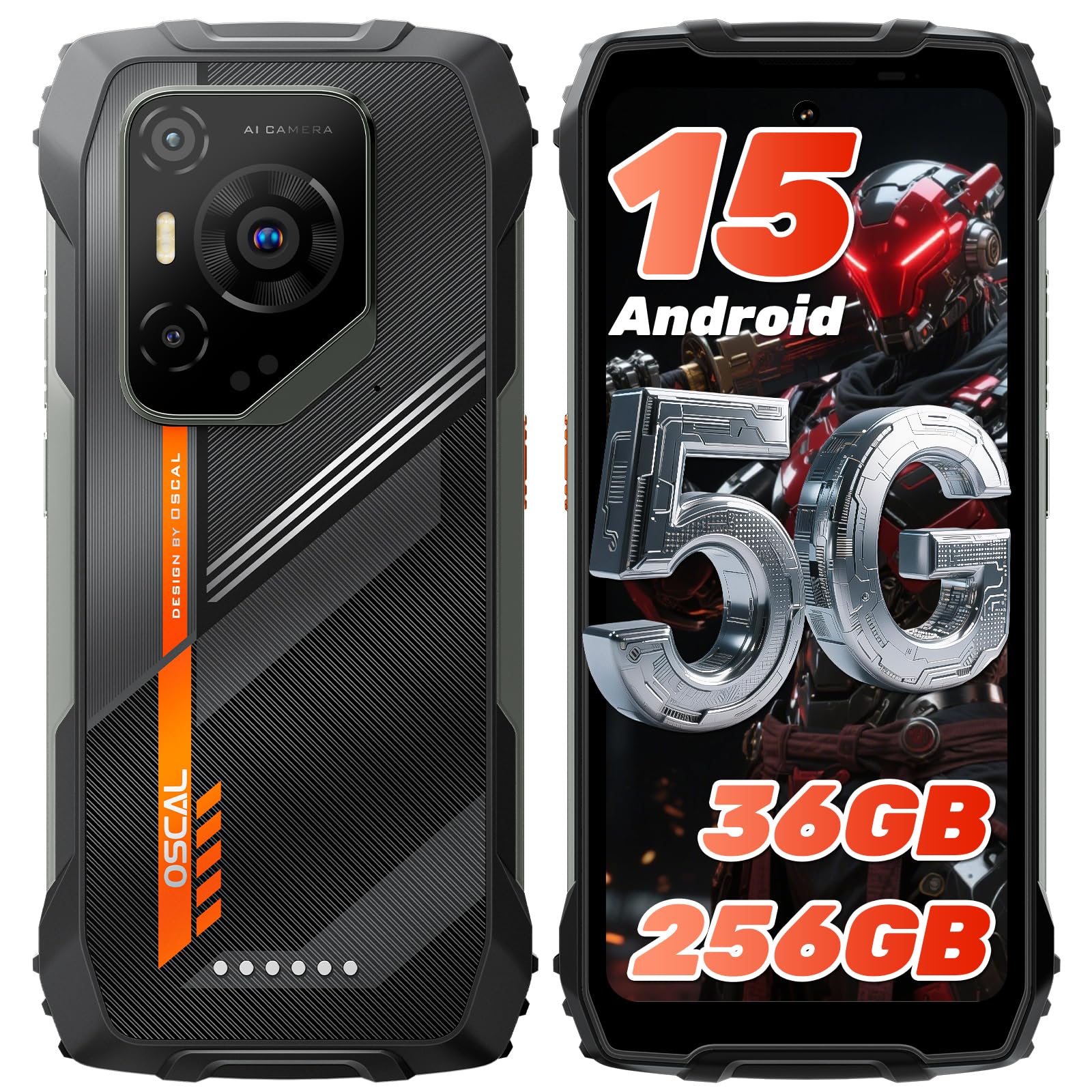【新品】OSCAL Pilot3 simフリー スマートフォン 7500mAh Amazon | 【2025新登场 5G Android15 タフネススマホ 】OSCAL