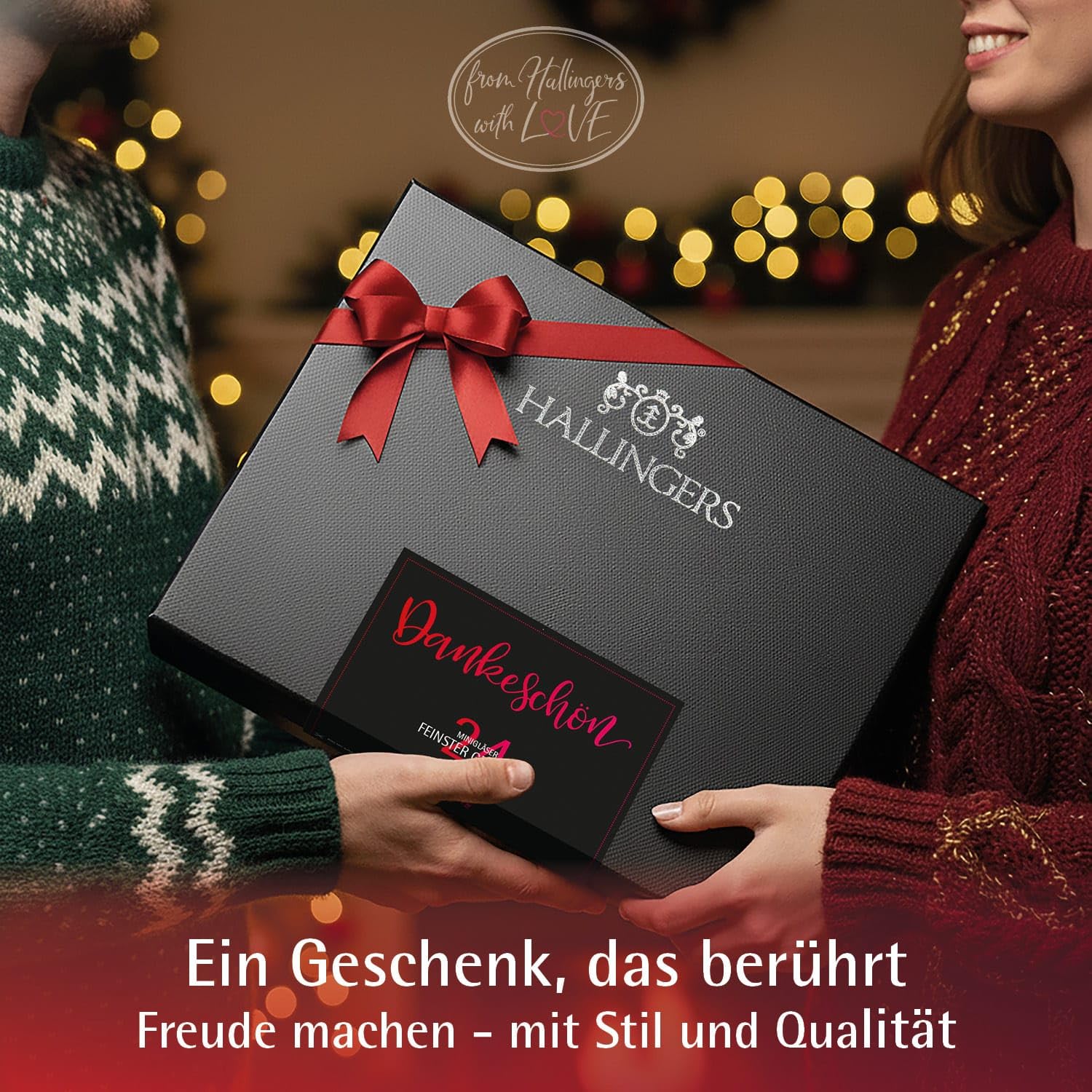 Hallingers Genuss Manufaktur Gewürz Dankeschön-Geschenk-Set - 24 Gewürze aus aller Welt in wertiger Geschenkbox mit Rezept-Booklet "Dankeschön", Geschenkidee für Frauen Männer