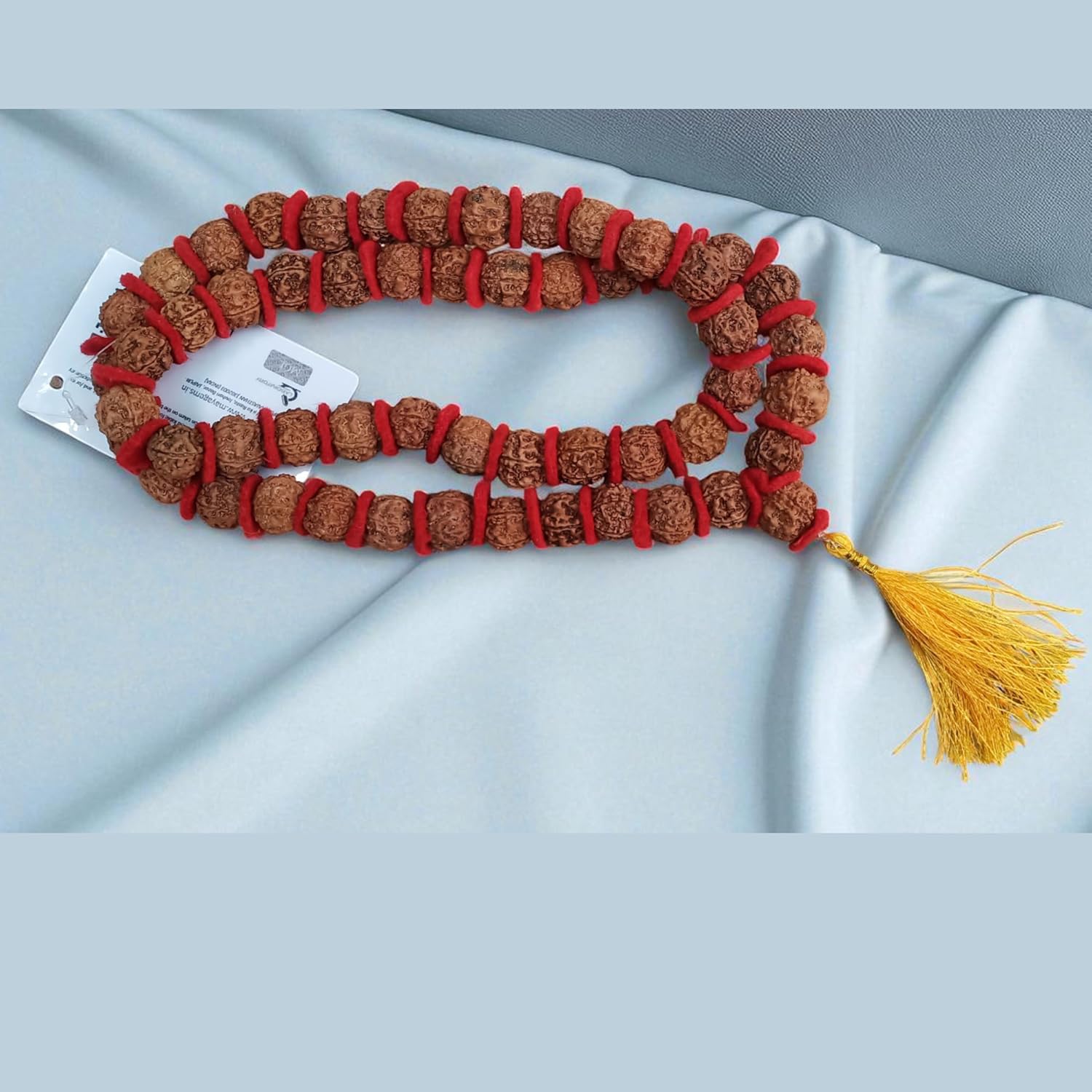 5 Mukhi Rudraksha Kantha Mala | LAB Certified Powerful Shiva Kanthi with 54 Large Beads | Natural Rudraksha Rosary for Meditation, Prayer & Puja | Spiritual Necklace for Men & Women | Hindu Japa Mala - Image 6