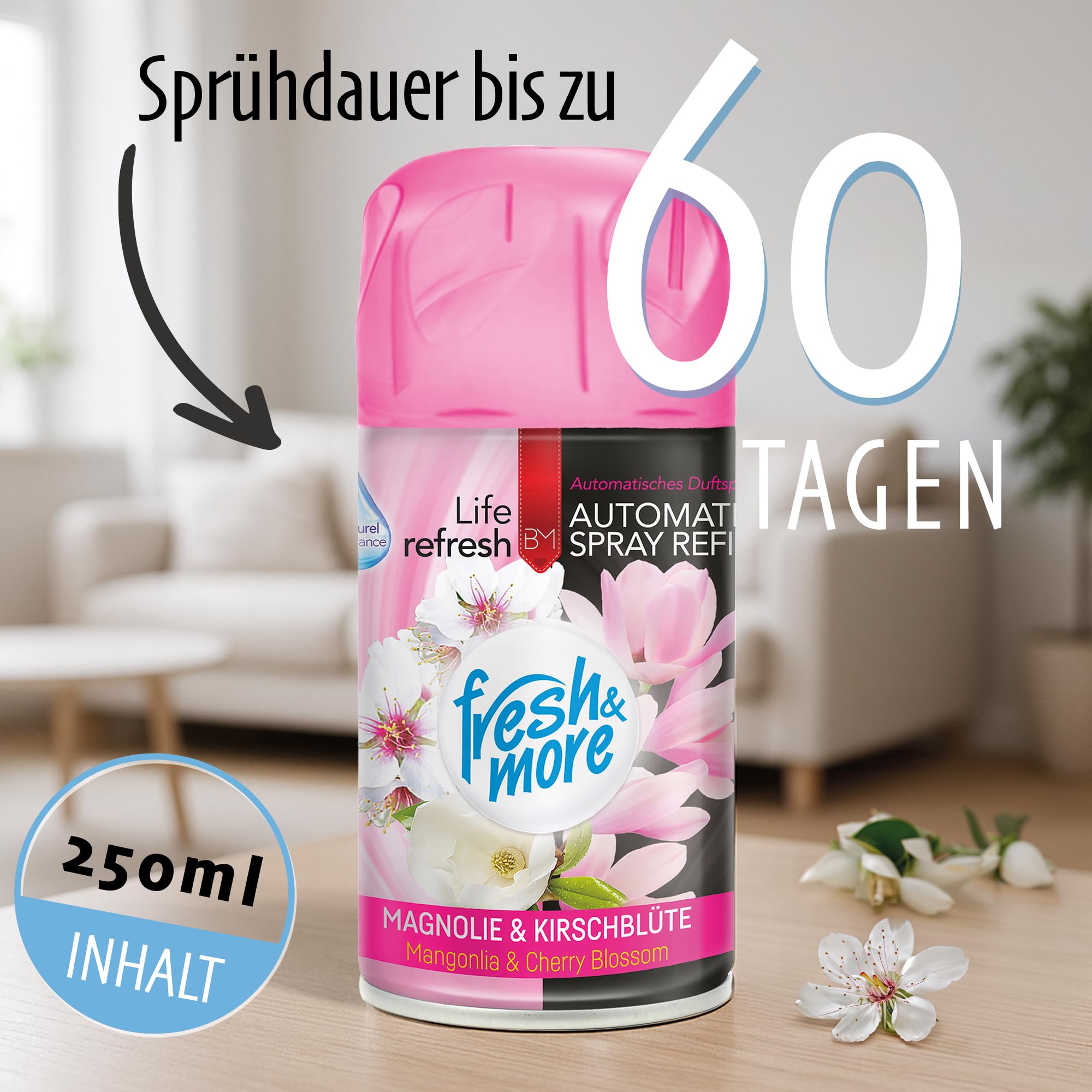 Fresh & More Lufterfrischer Nachfüller Duft-Mix 250ml (20er Pack) | Raumduft-Spray-Nachfüller, kompatibel mit Freshmatic Max, Zufallsmix aus 26 Duftsorten