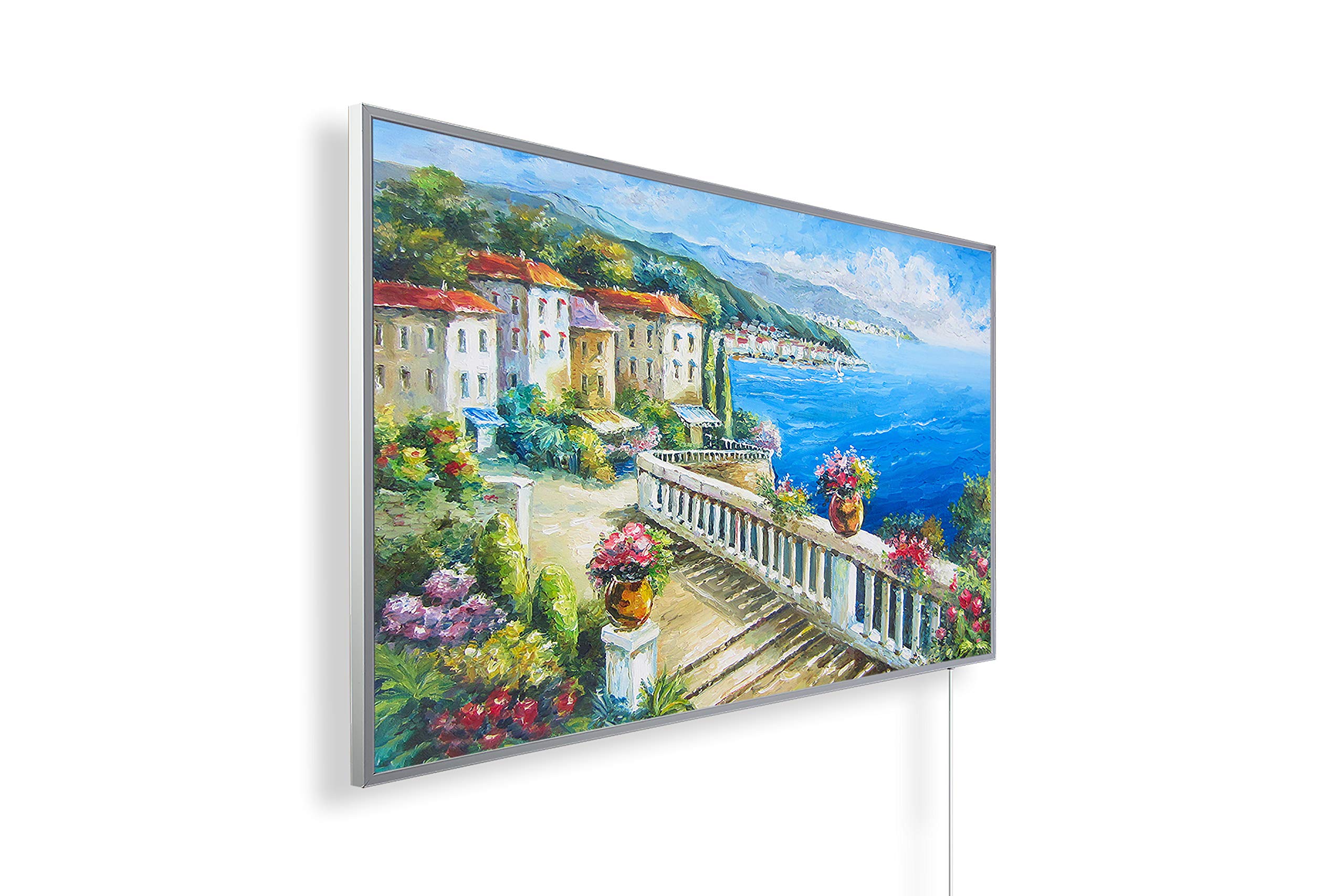 Könighaus 600W Infrarotheizung mit Bild in HD Qualität ✓ Energiesparend ✓ 5 Jahre Garantie ✓ Doppelter überhitzungsschutz ✓ Infrarot Wandheizung ✓ Motiv: 237. Meditairan