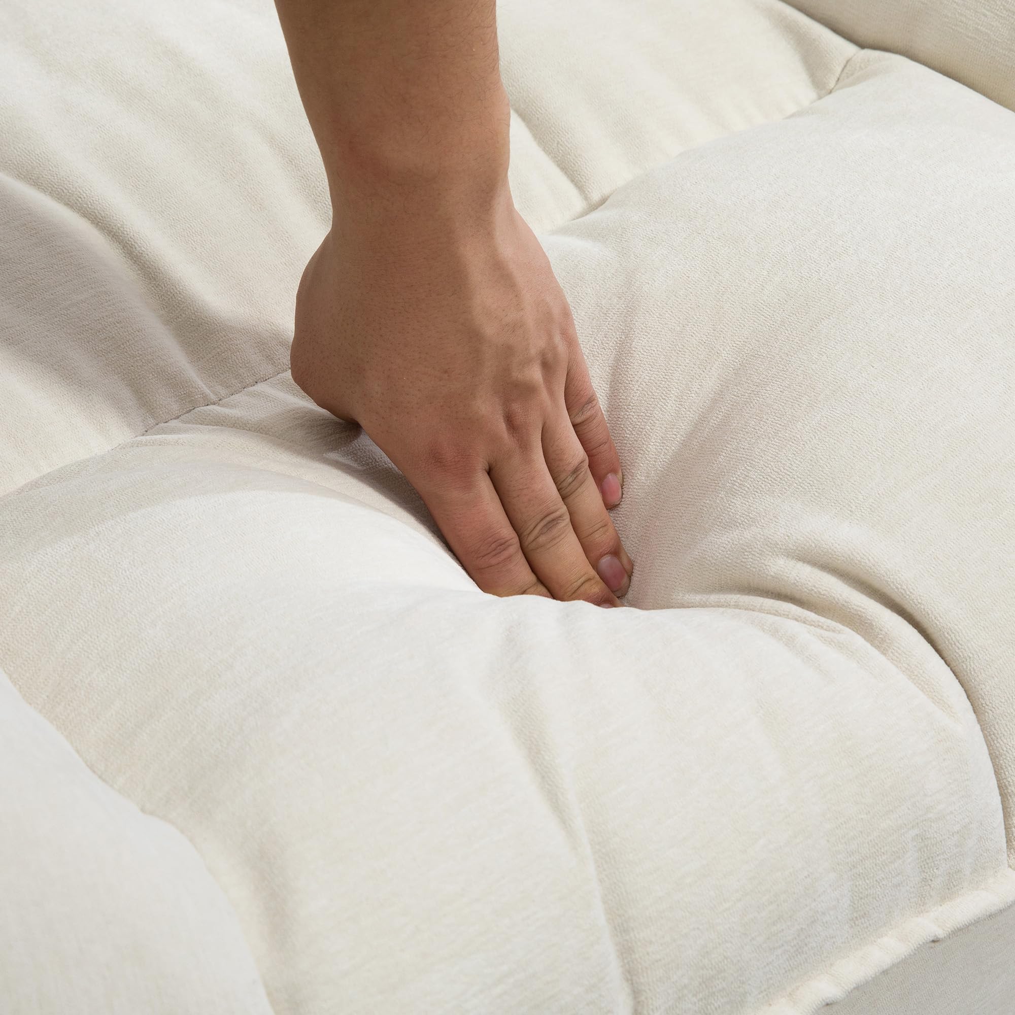 HOMCOM Relaxsessel, Fernsehsessel mit Liegefunktion, bis 150kg, Creme