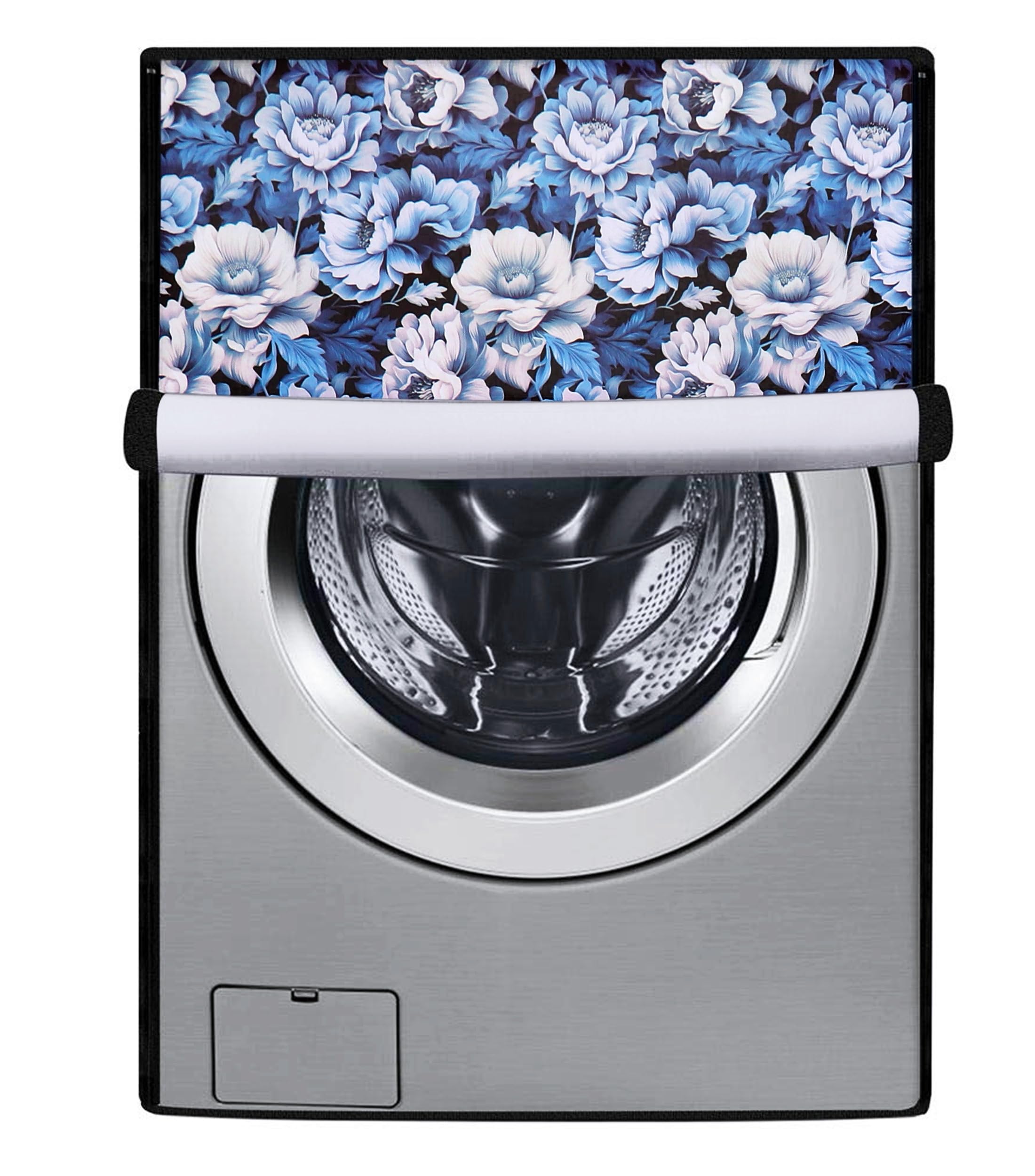 Front Load Washing Machine Cover Suitable For Samsung 6Kg, 6.5Kg, 7Kg, 7.5Kg, 8Kg, 9Kg, Size (66L X 60D X 81H) cm, Waterproof & Dustproof Washing Machine Cover, Blue.