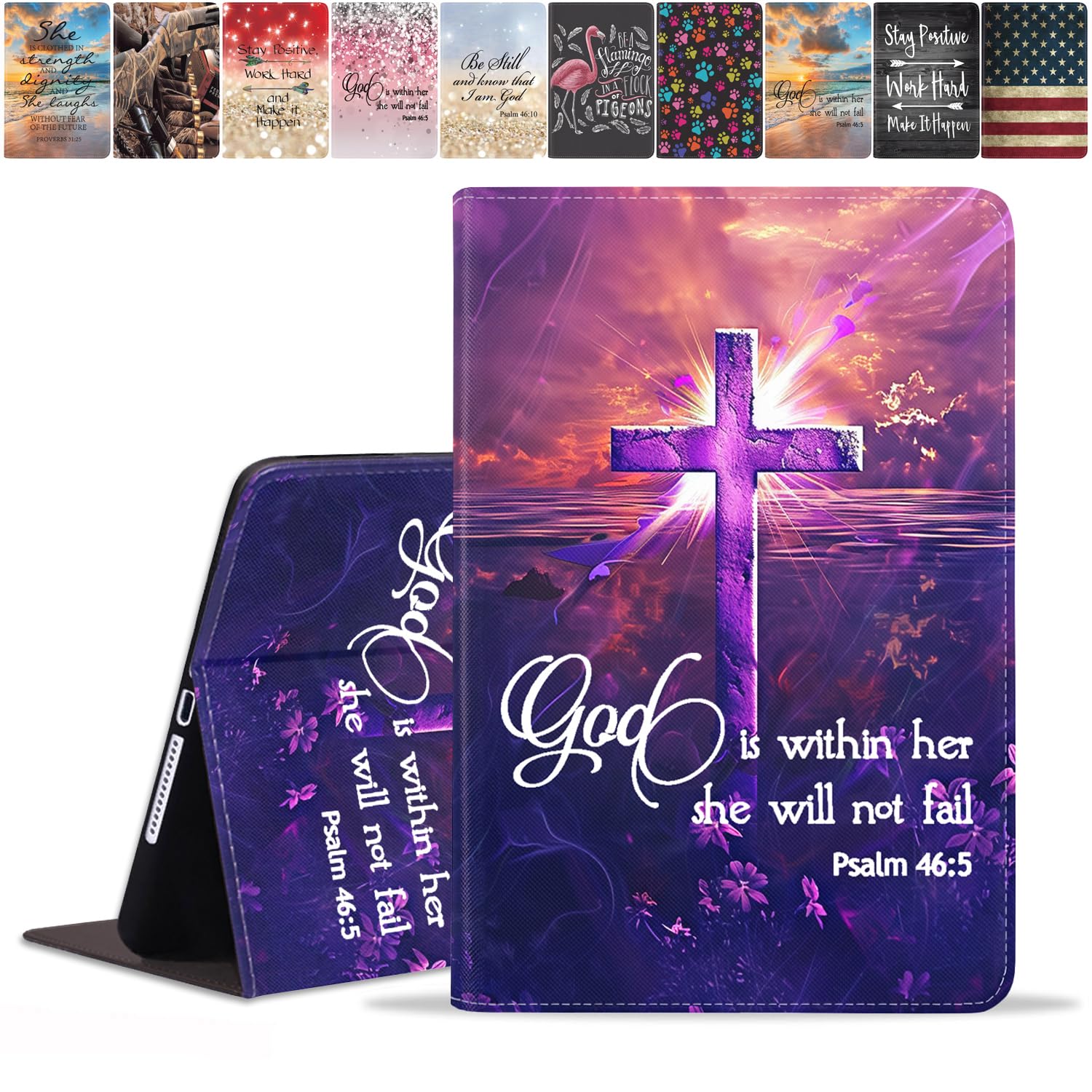 FQTBCEARI Case for Samsung Galaxy Tab A 8.0 Inch 2019 Tablet (Model: SM-T290/T295/T297), Slim PU Leather Cover, Adjustable Stand with Auto Wake/Sleep