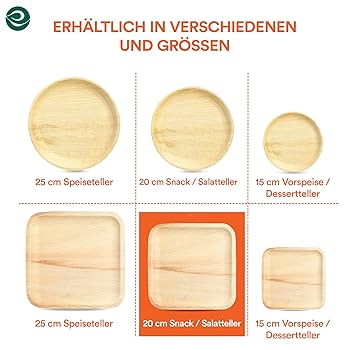 Amazon.com: ECO SOUL Compostable 8 Inch Palm Leaf Square