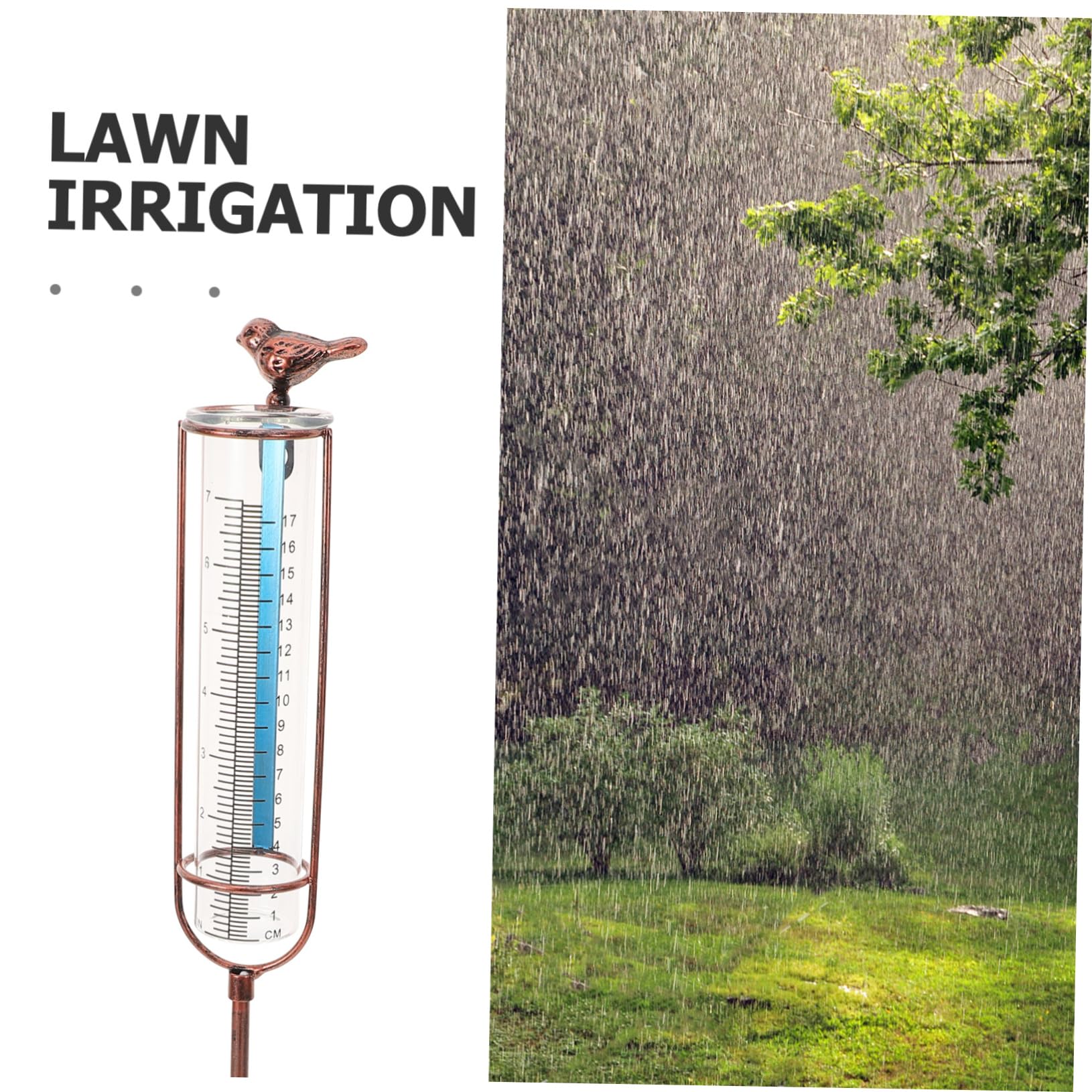 ULTECHNOVO 3pezzi Misuratore Di Pioggia Da Giardino Tubo Di Ricambio Graduato Per Pluviometro Resistente e Stabile Design Per Misurazioni Precise All Aperto Con Guarnizione Rossa