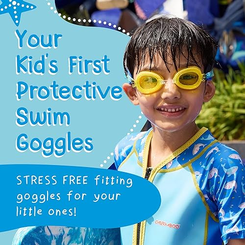 Miniatura 5 de Booggles, gafas de natación antivaho para niños, gafas ajustables para niños y niños pequeños, gafas de natación para niños con correa gruesa