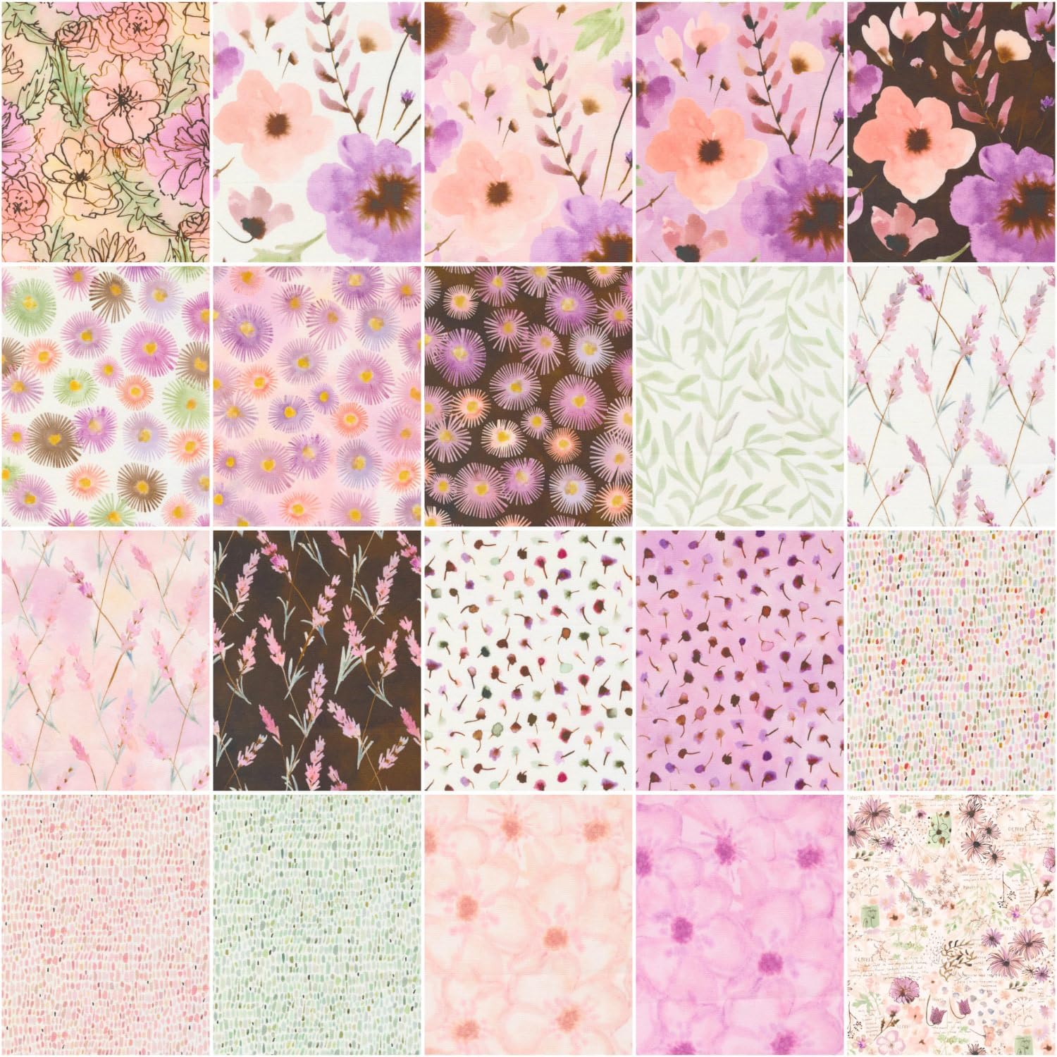 Janet Clare Blooming Lovely Jelly Roll 40 2.5-inch Strips Moda Fabrics 16970JR