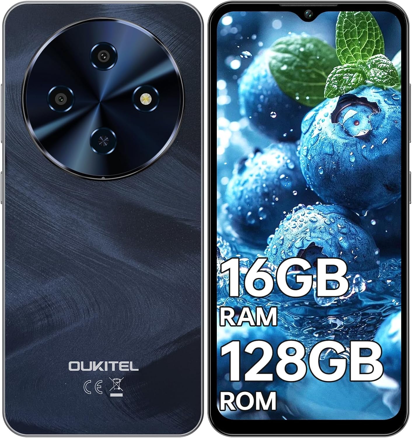 OUKITEL C5 Unlocked Cell Phone, 16GB RAM+128GB ROM/1TB Smartphone