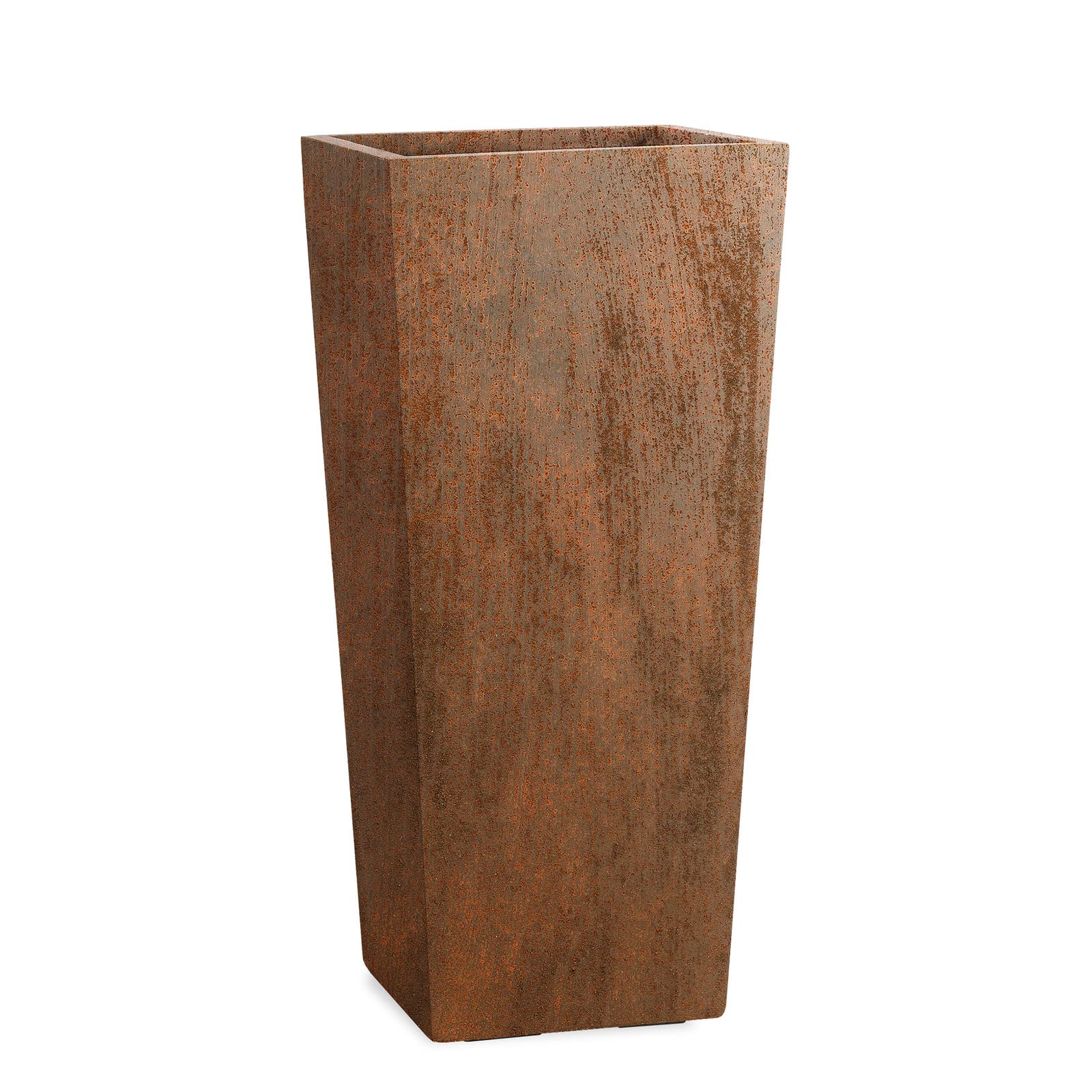 Pflanzwerk® Donica na rośliny, wazon podłogowy, włókno szklane, Conic RST 60 x 28 x 28 cm, odporna na mróz, niemiecka jakość premium, impregnacja z efektem lotosu