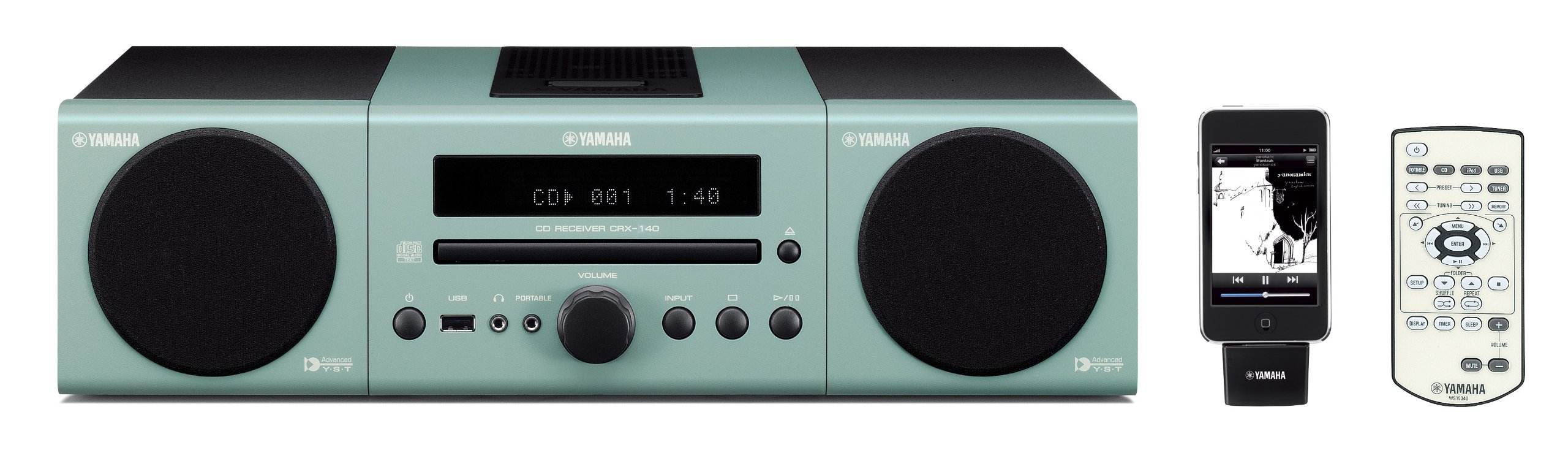 Yamaha MCR-140 Compact Stereo Audio System with Dock for iPod with