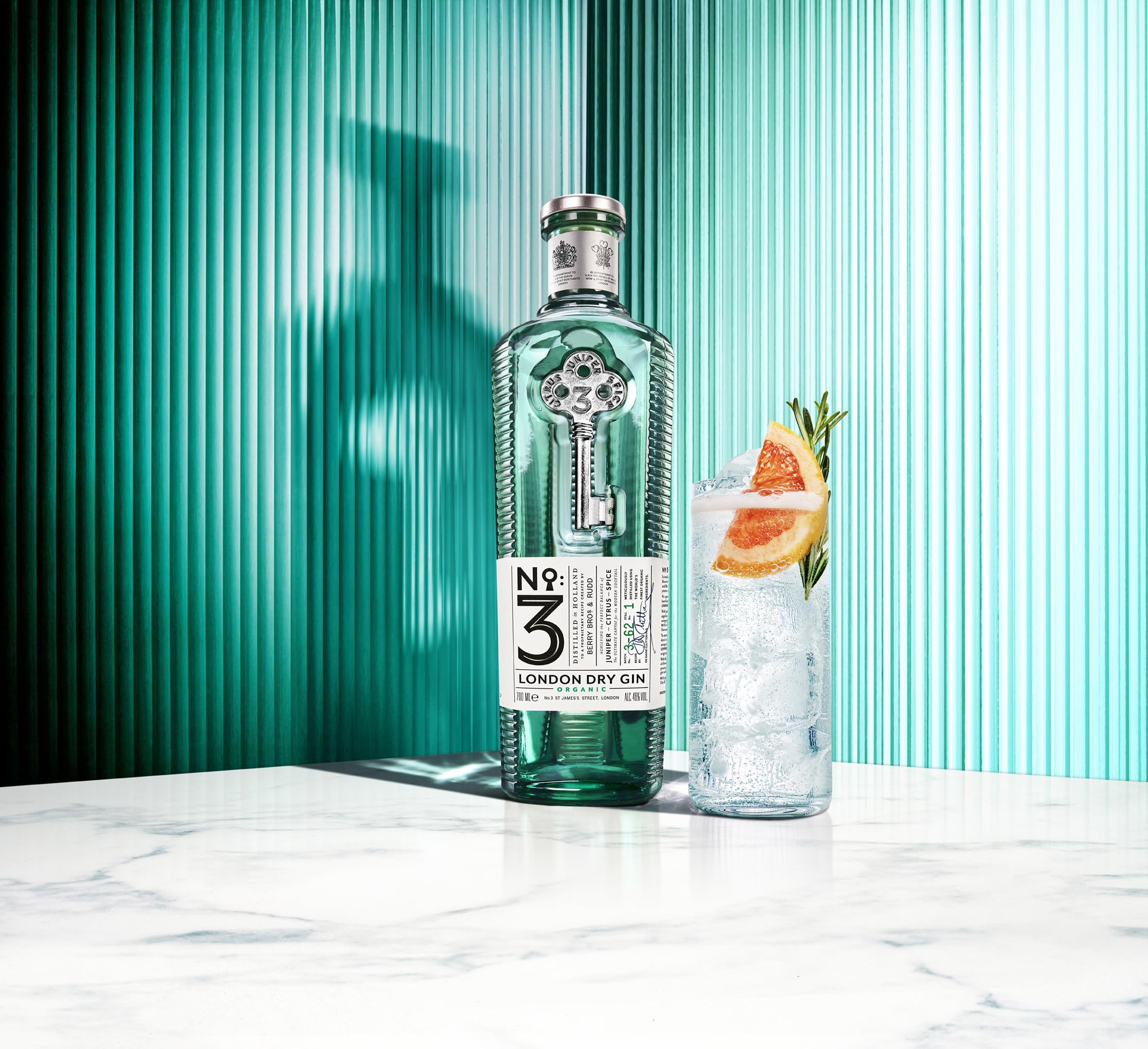 No. 3 London Dry Gin Organic by Berry Bros. & Rudd | 1x0.7L | England | Intensiver Wacholdergeschmack