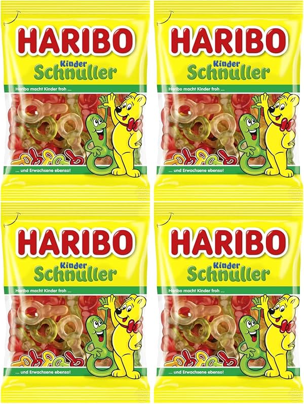 Haribo Kinder Schnuller gomitas paquete de 4 (4 x 175g)