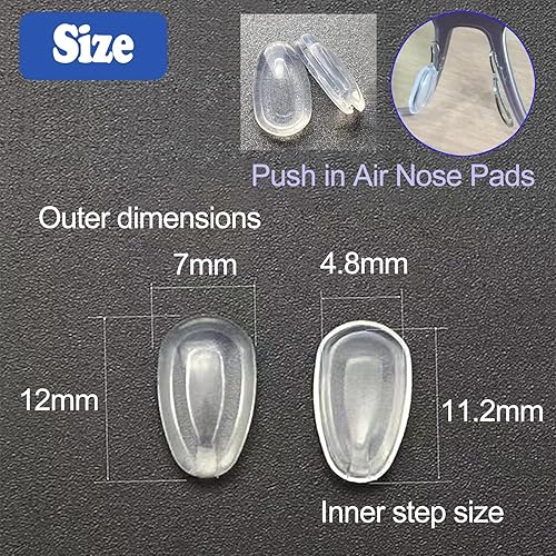 Miniatura 3 de Almohadillas de nariz para gafas, 10 pares de almohadillas de silicona para lentes de sol de Oakley para lentes de repuesto, almohadillas suaves