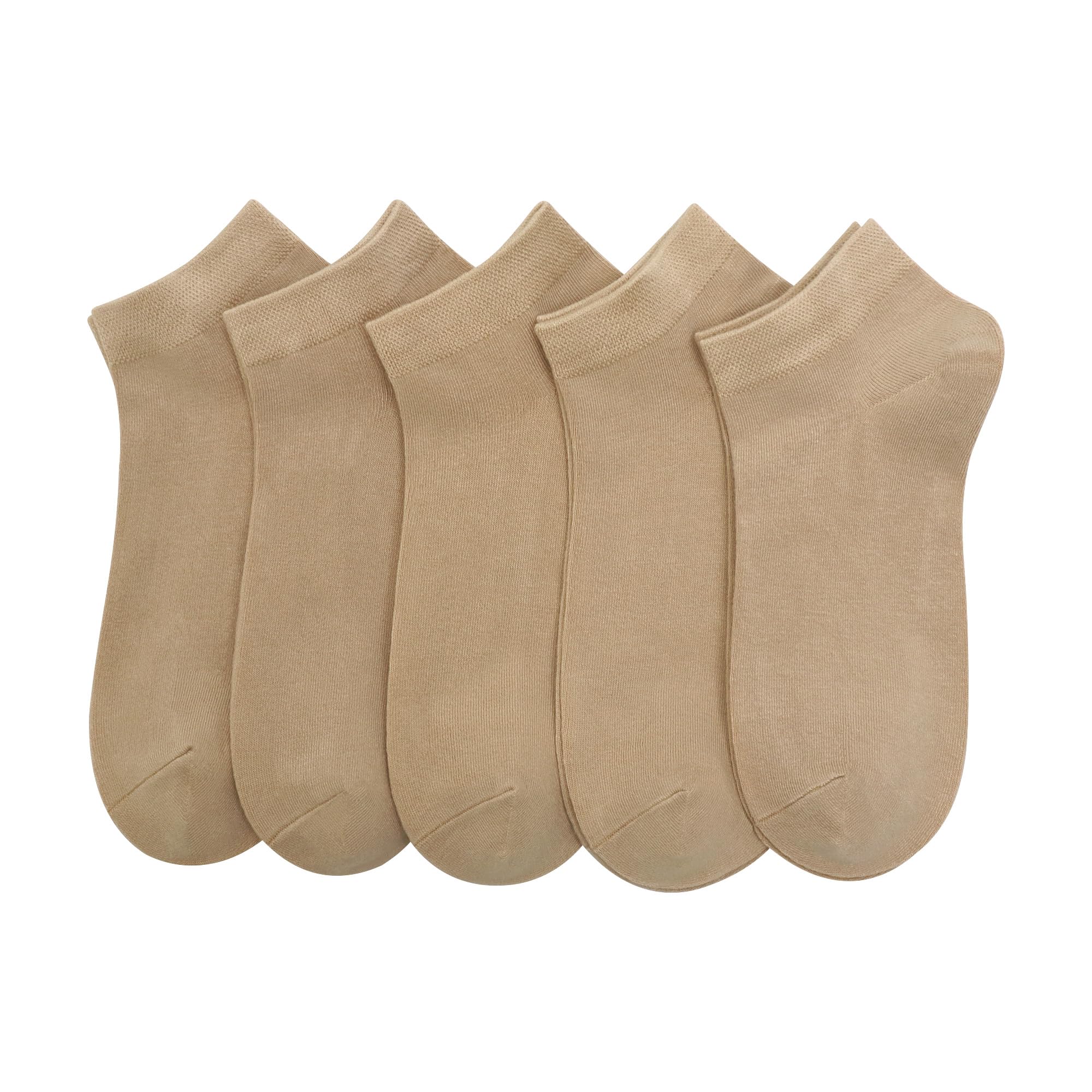 SERISIMPLE Women Viscose Bamboo Ankle Socks Low Cut Thin Sock Lightweight Pastal Color Soft Sock 5 Pairs