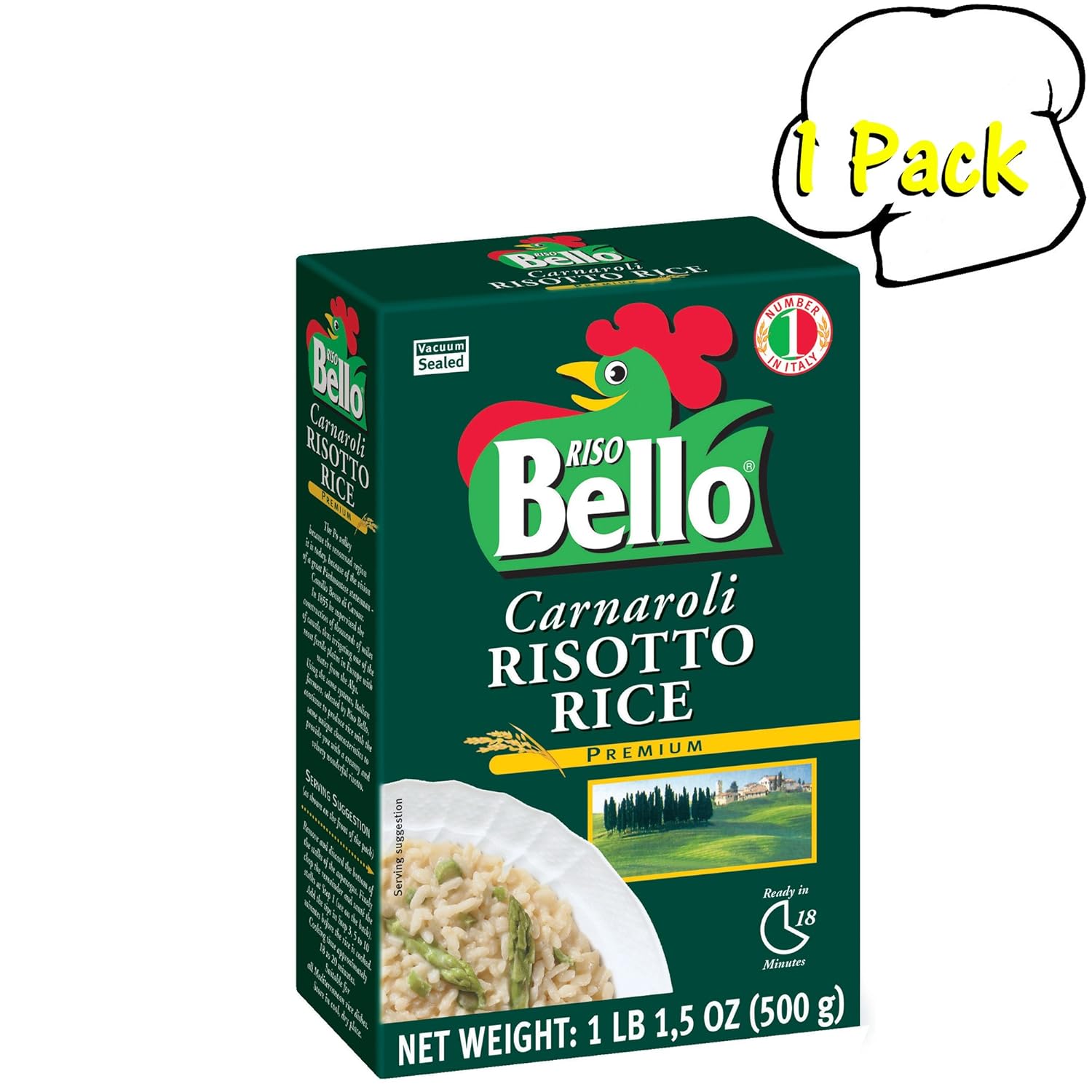 Riso Bello Carnaroli Risotto Rice, 17.5Ounce Boxes (Pack