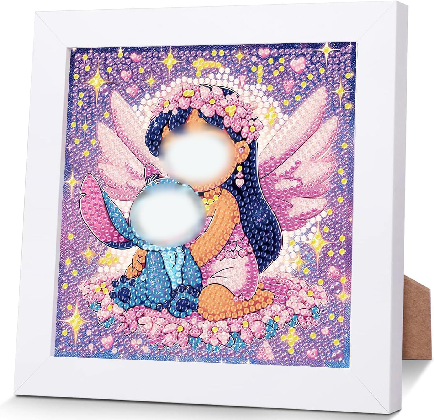 Diamond Painting con Marco, 5d DIY Diamond Painting, Diamond Painting Kit Completo, Cuadros Diamantes 5d Infantil, Pintura Diamante Niño, Decoración del Hogar para Niños de 4 a 12 Años (B)