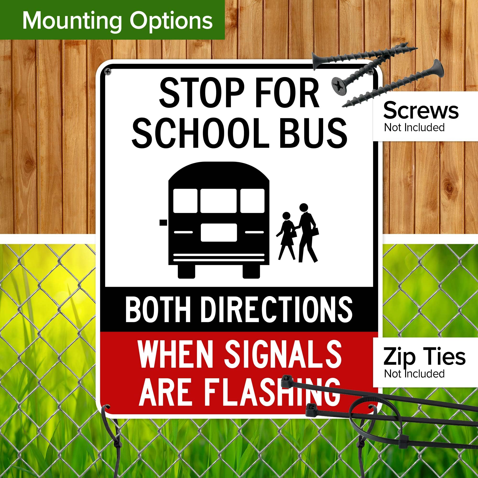 Amazon.com : Stop For School Bus Both Directions When Als Are