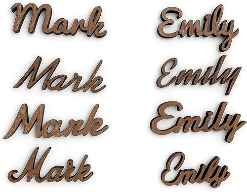 Elegant Escort Wooden Place Cards for Wedding or Birthday Party