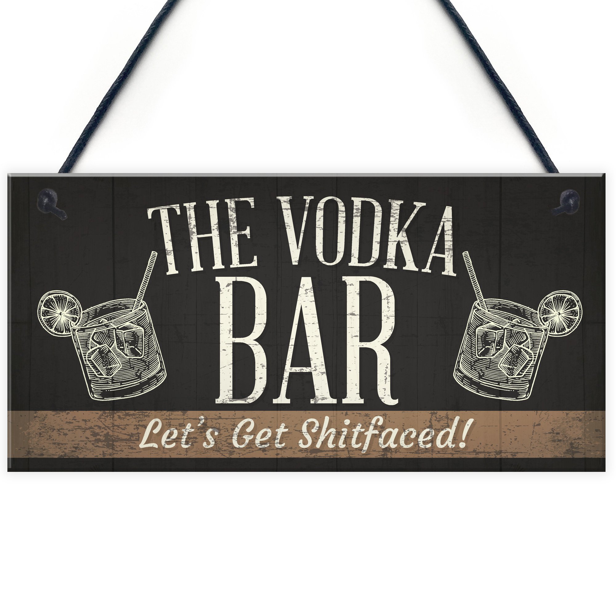 Red Ocean The Vodka Bar Novelty Man Cave Home Bar Pub Plaque Alcohol Friendship Gift Sign