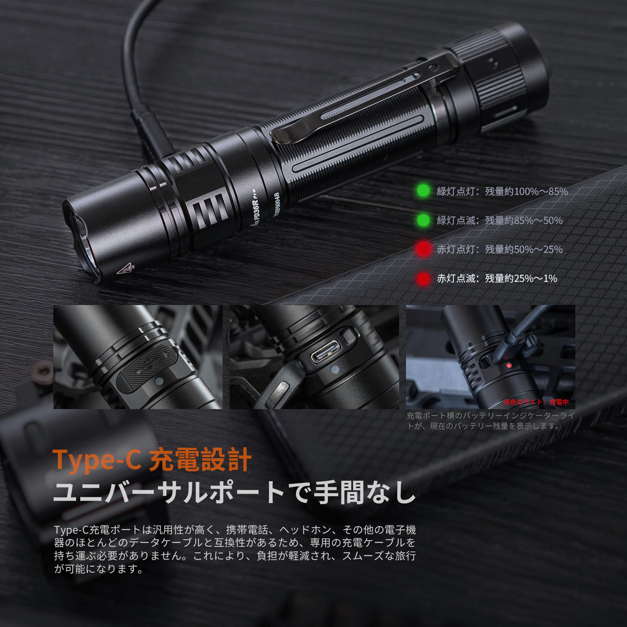 Fenix PD36R Pro 懐中電灯 2800ルーメン 楽天市場】Fenix PD36R Pro フラッシュライト 最大2800ルーメン USB-C