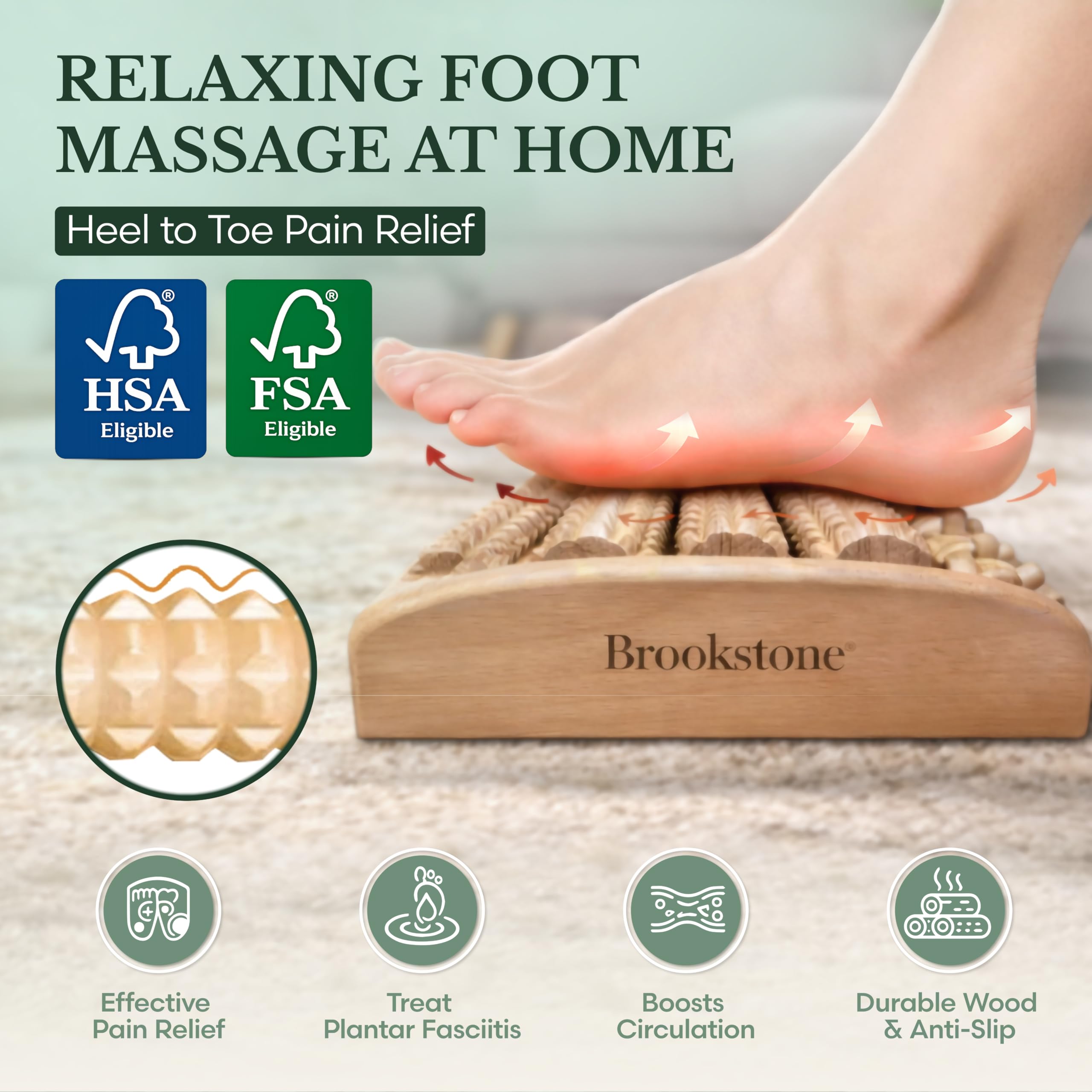 Amazon | Brookstone フットローラーマッサージャー 足底筋膜炎緩和用